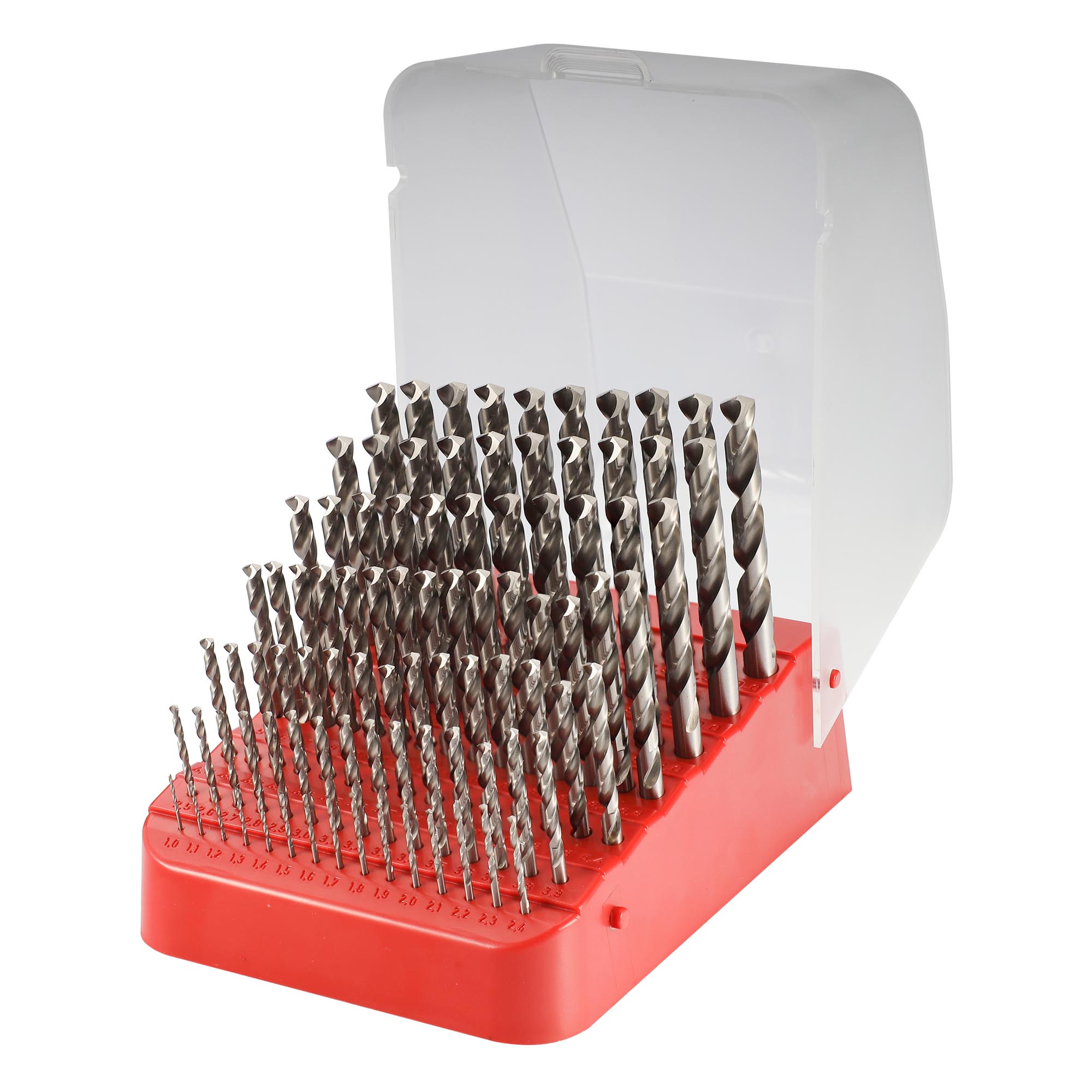 Набор сверл по металлу H-Tools 1-10мм 91шт HSS-G 135° DIN338 214223TXHT