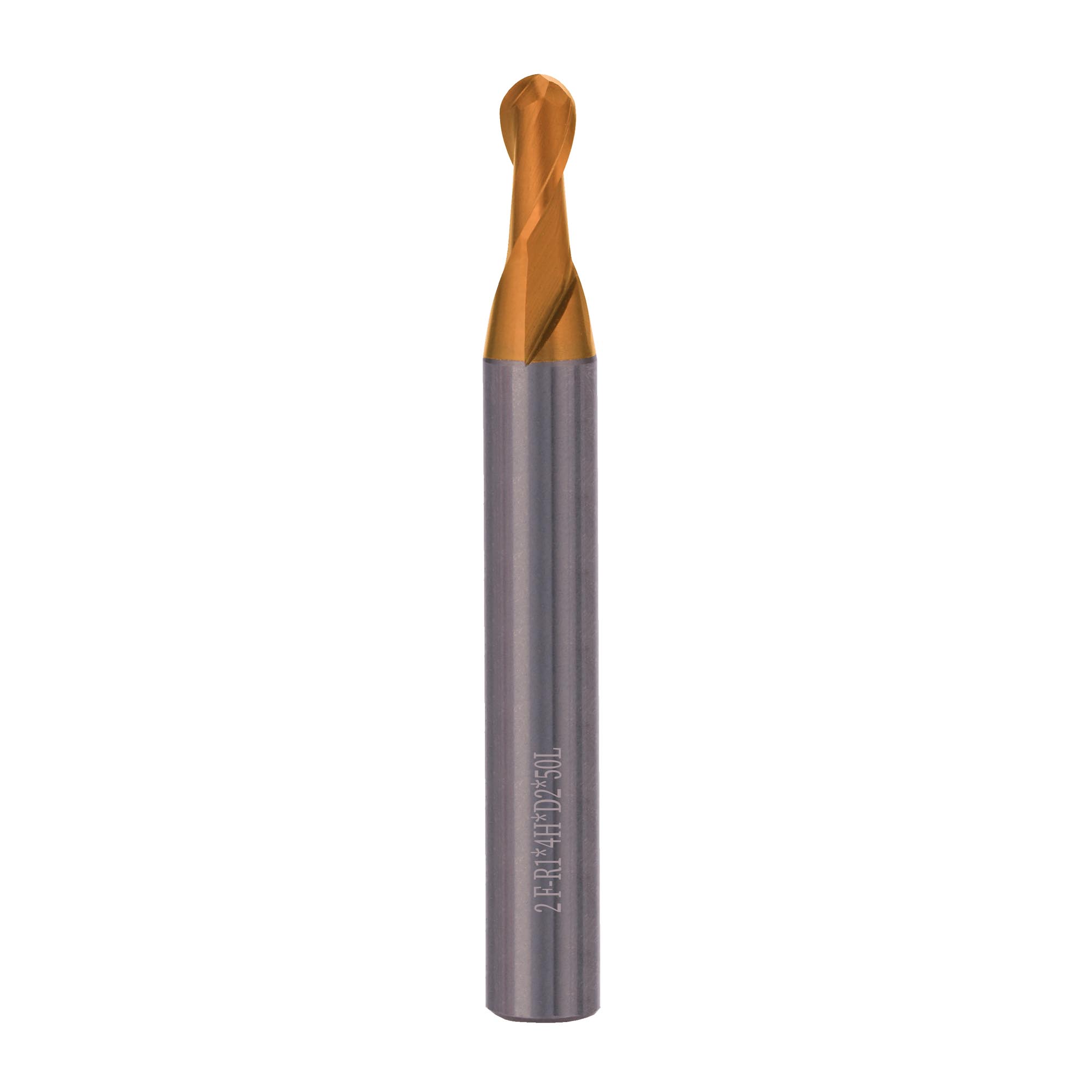 Фреза твердосплавная радиусная H-Tools 2,0x50/4мм d04 2z 60HRC P30 TiSiCrN 6817-020