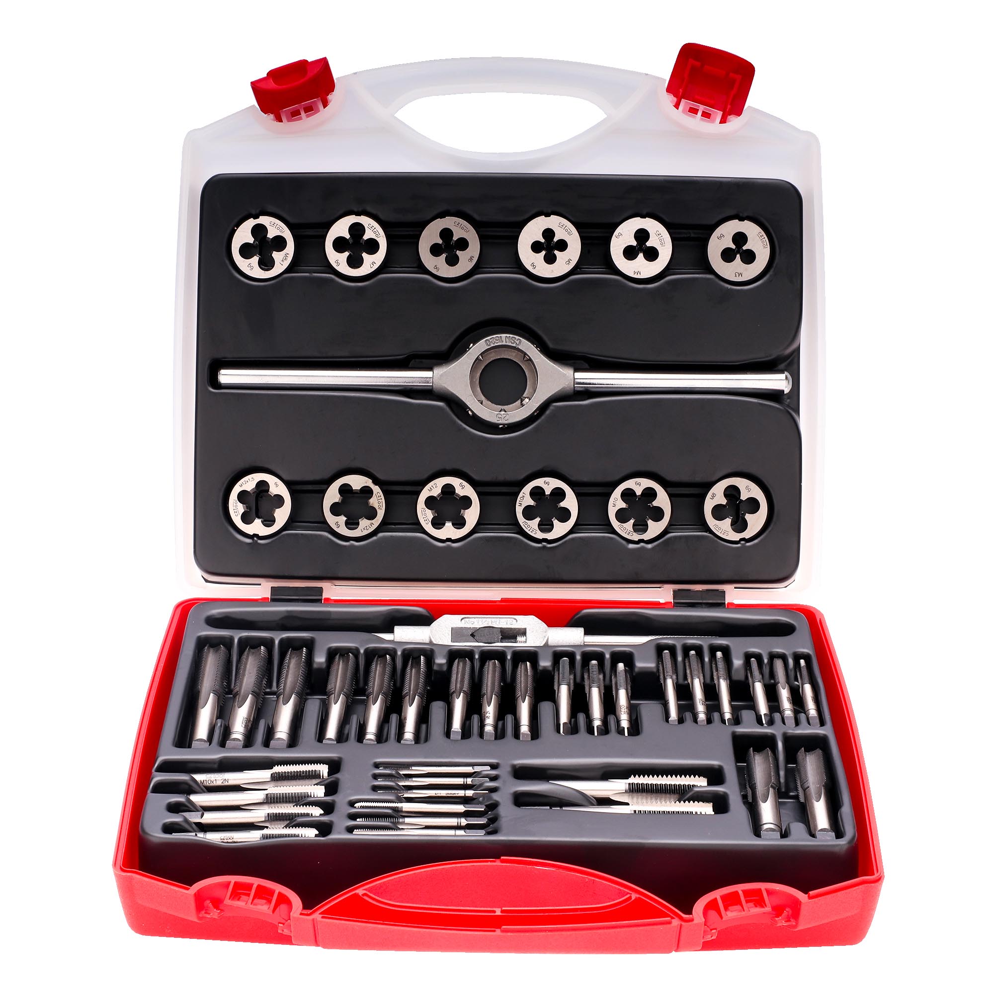 Набор метчиков и плашек Bucovice Tools MF3-MF12 115CrV3 46пр 310121