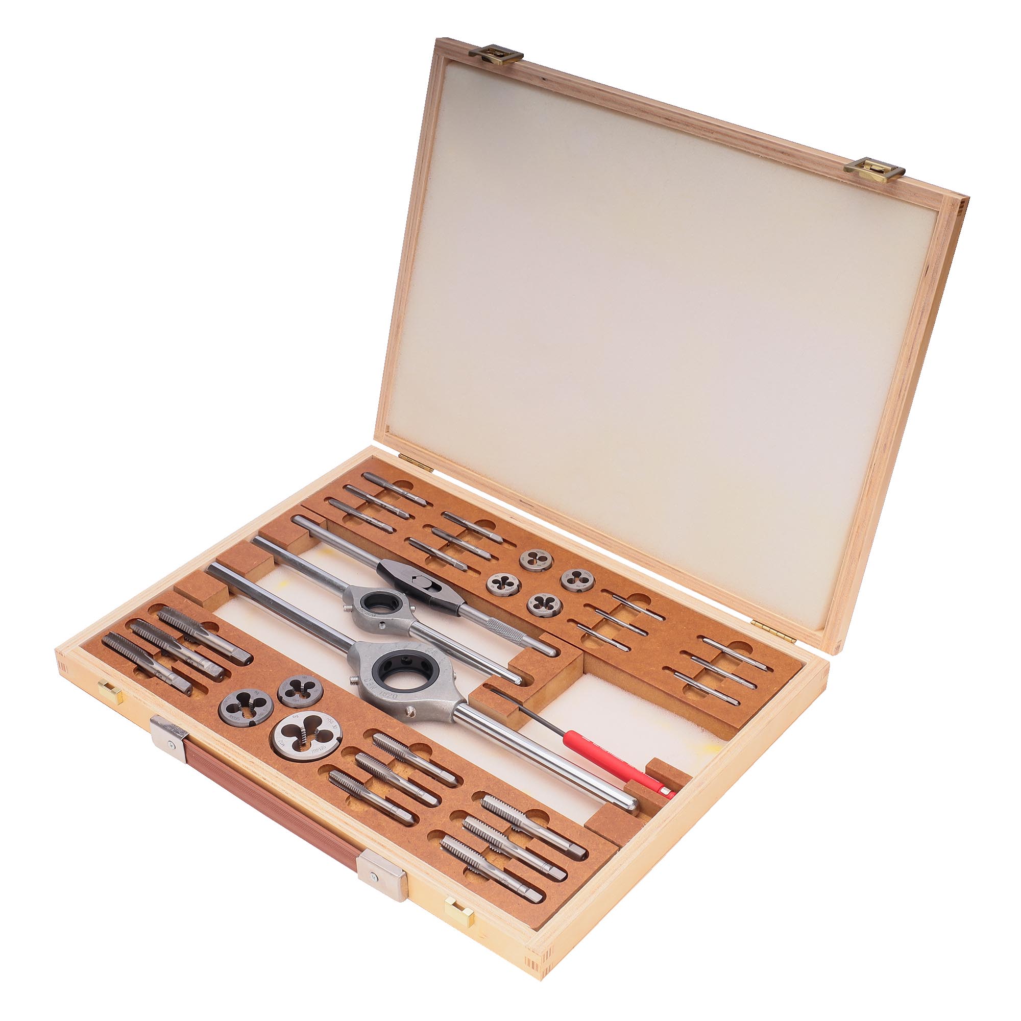 Набор метчиков и плашек Bucovice Tools M3-M12 HSS 34пр 340128
