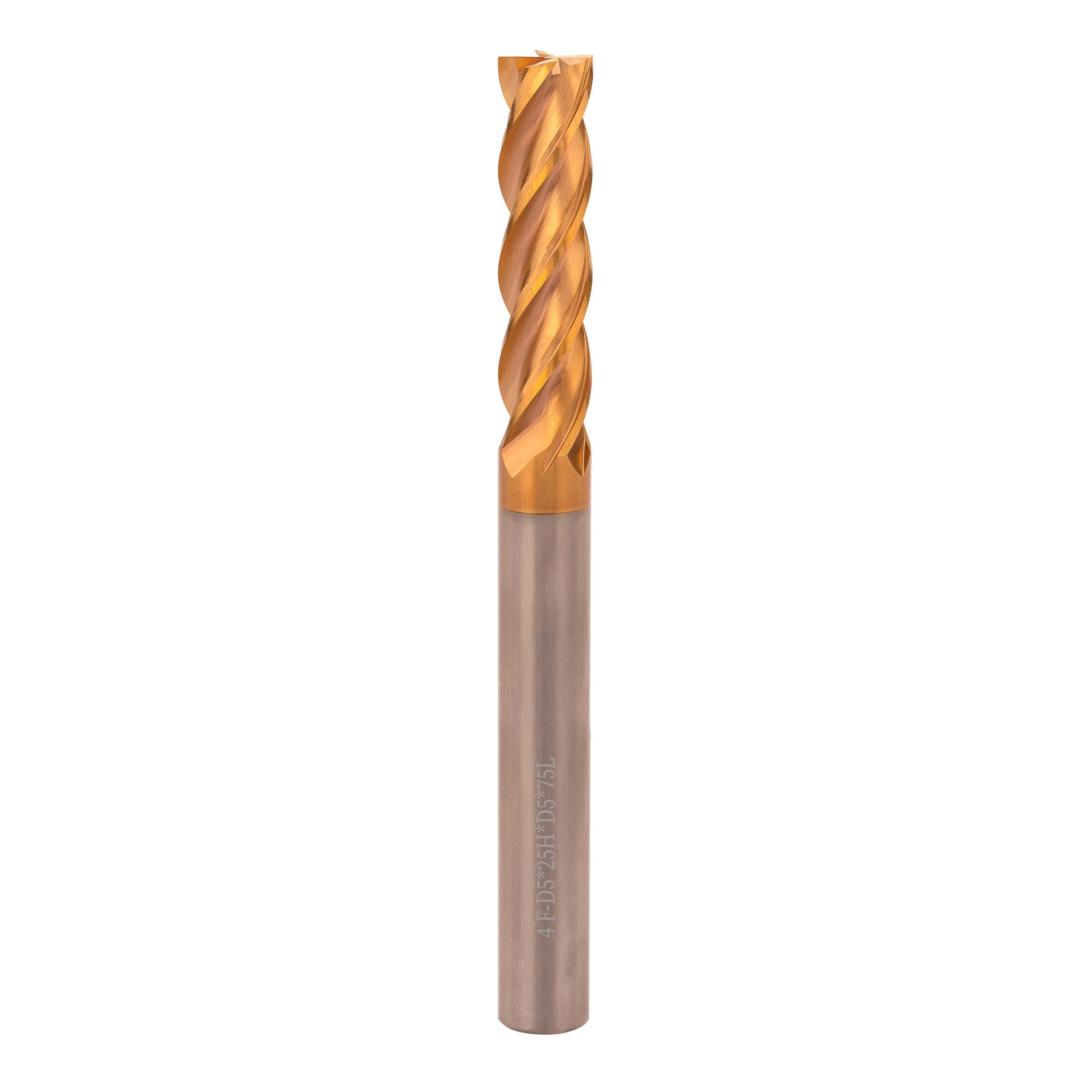 Фреза твердосплавная по металлу H-Tools 5,0x75/25мм d05 4z 60HRC P30 TiSiCrN 6806-050-d05