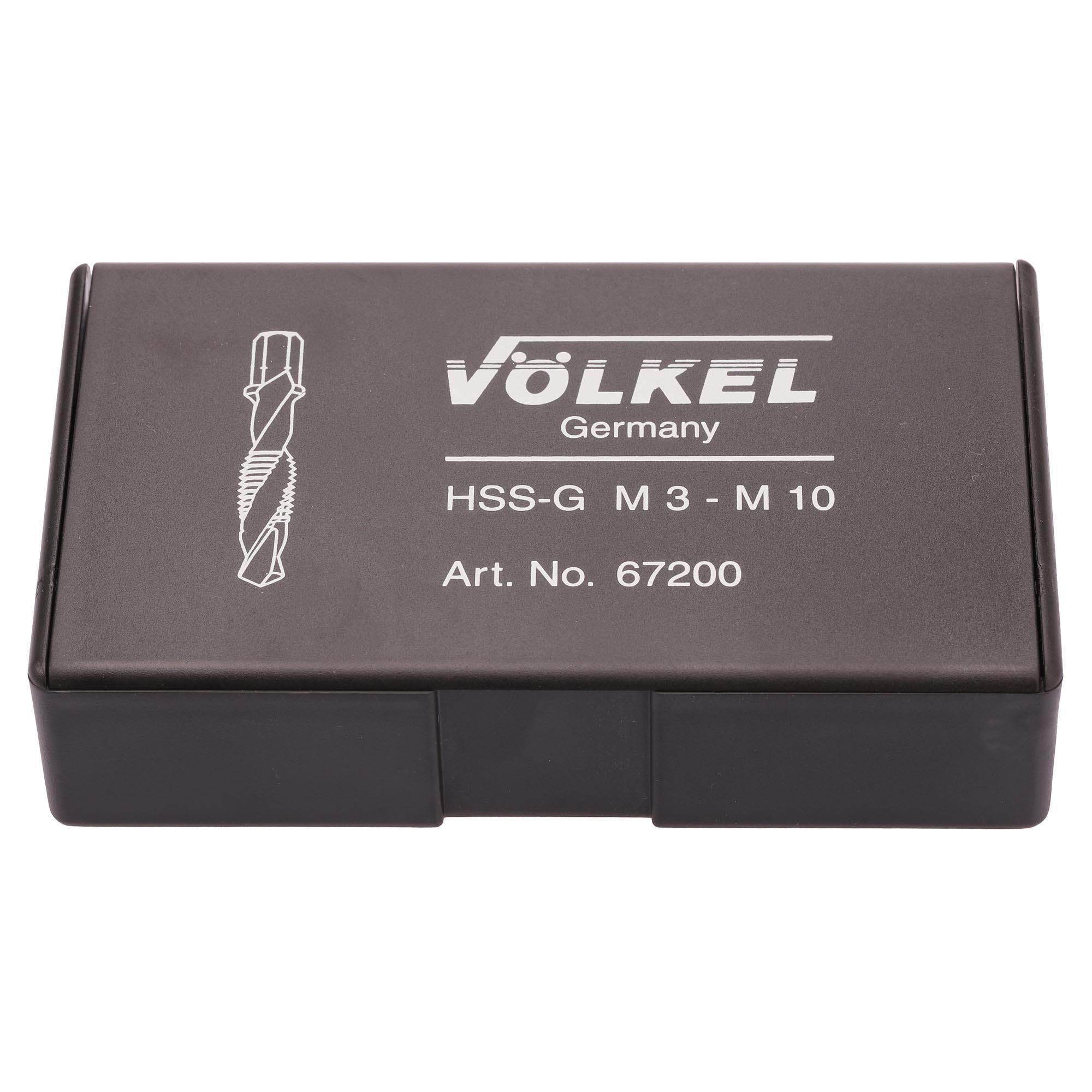 Набор метчиков для шуруповерта 3 в 1 M3-M10 HSS-G 7пр Volkel 67200