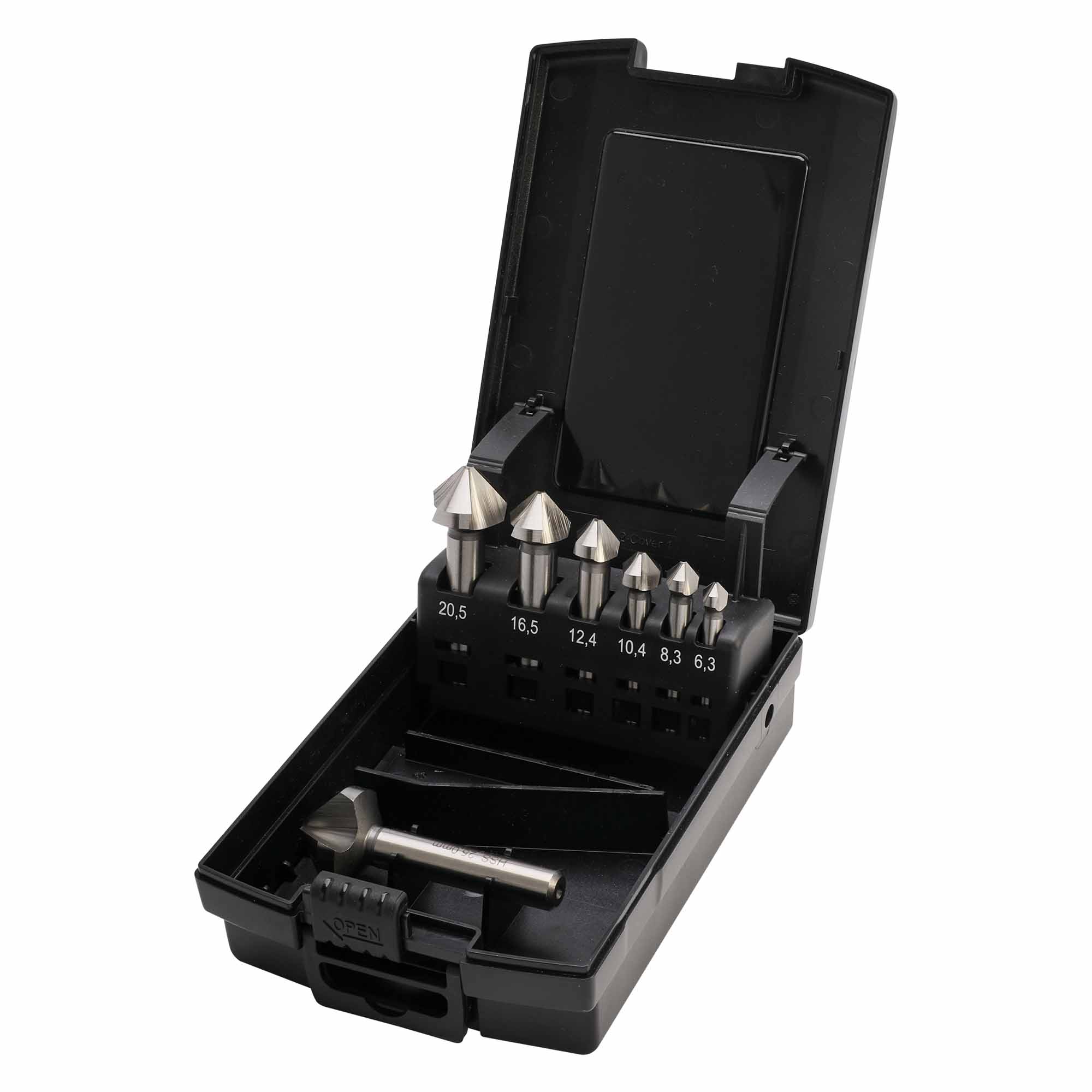 Набор зенковок по металлу MASTER-TOOL 90° 6,3-25мм HSS-G 3z 7шт 102153PRO