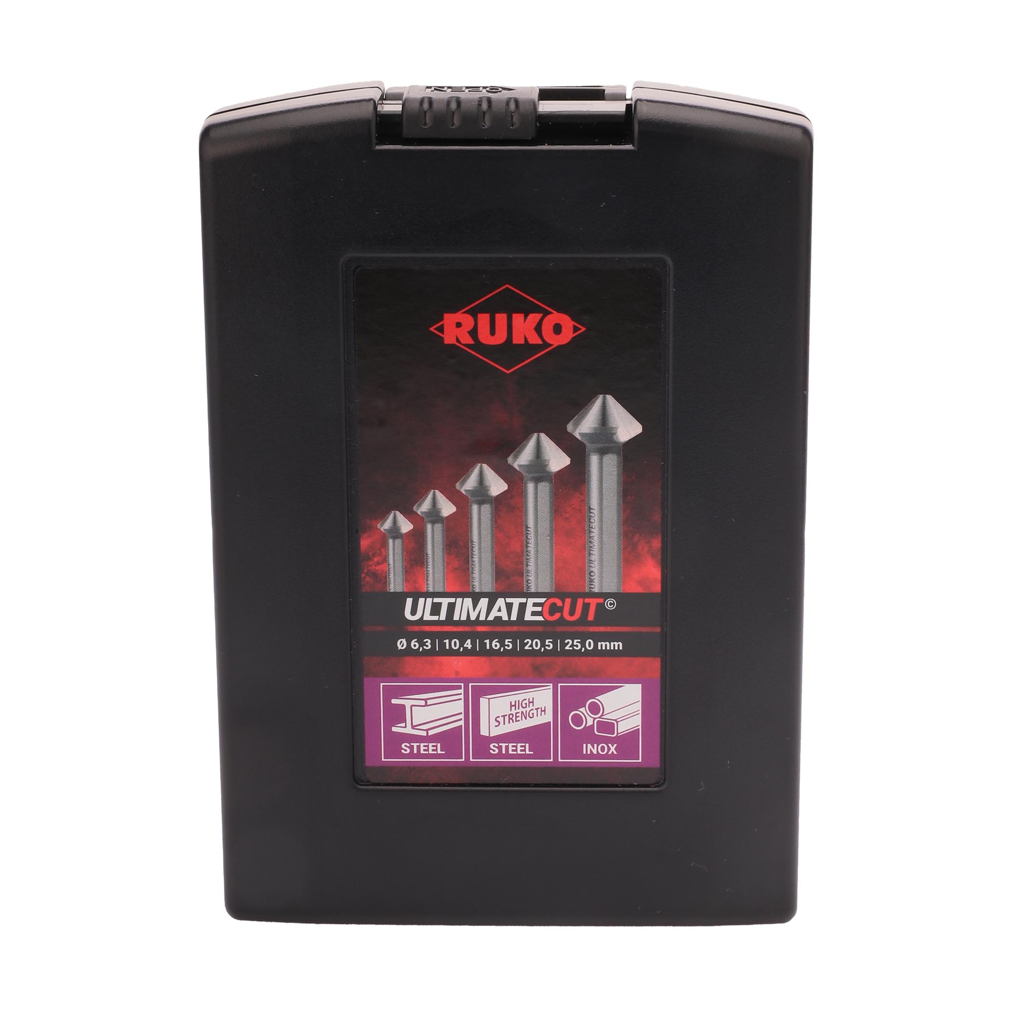 Набор зенковок Ruko UltimateCut 90° 6,3-25мм HSSE-Co5 3z 5шт 102791ERO