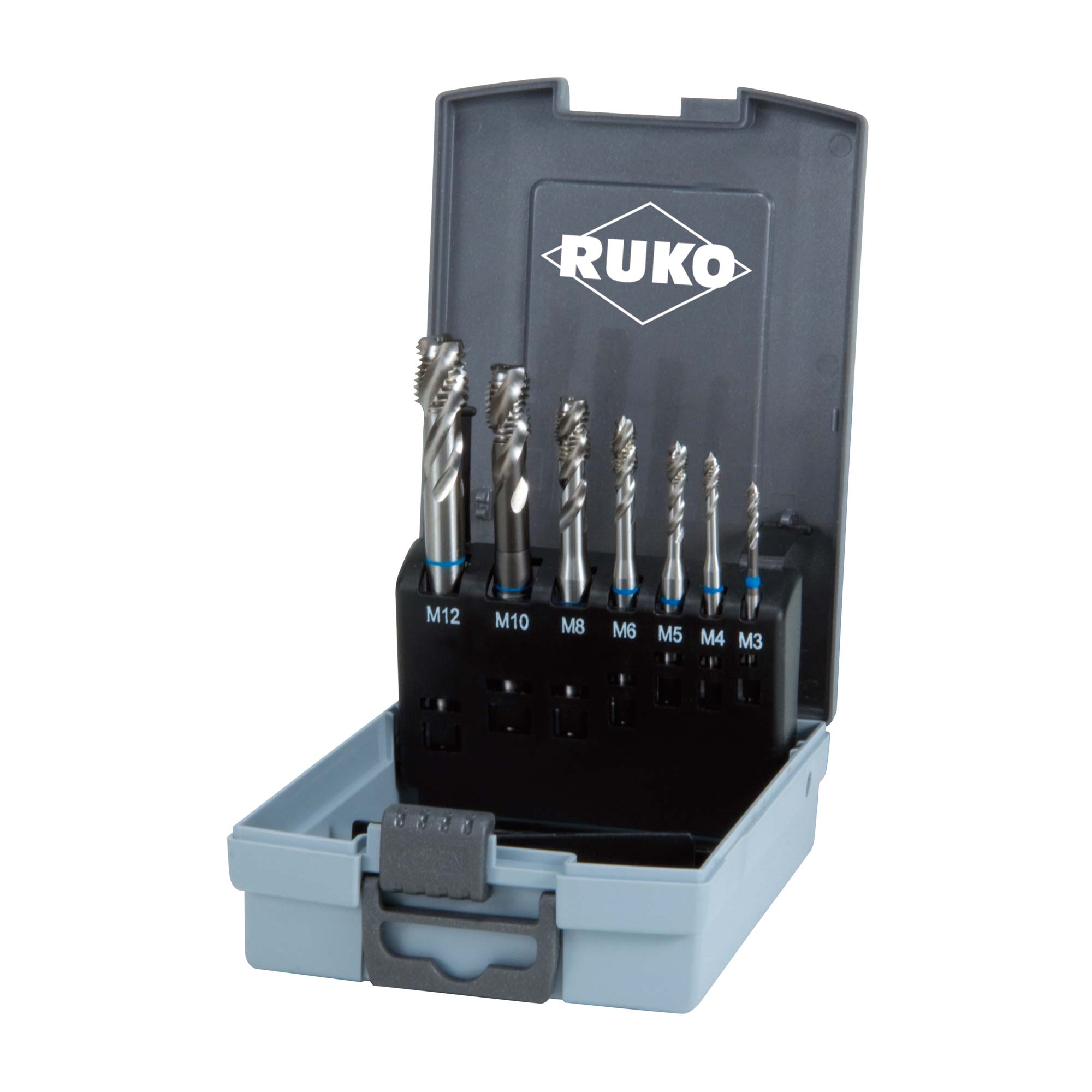 Набор машинных метчиков Ruko M3-M12 HSS-G DIN371/376 7пр 245058RO