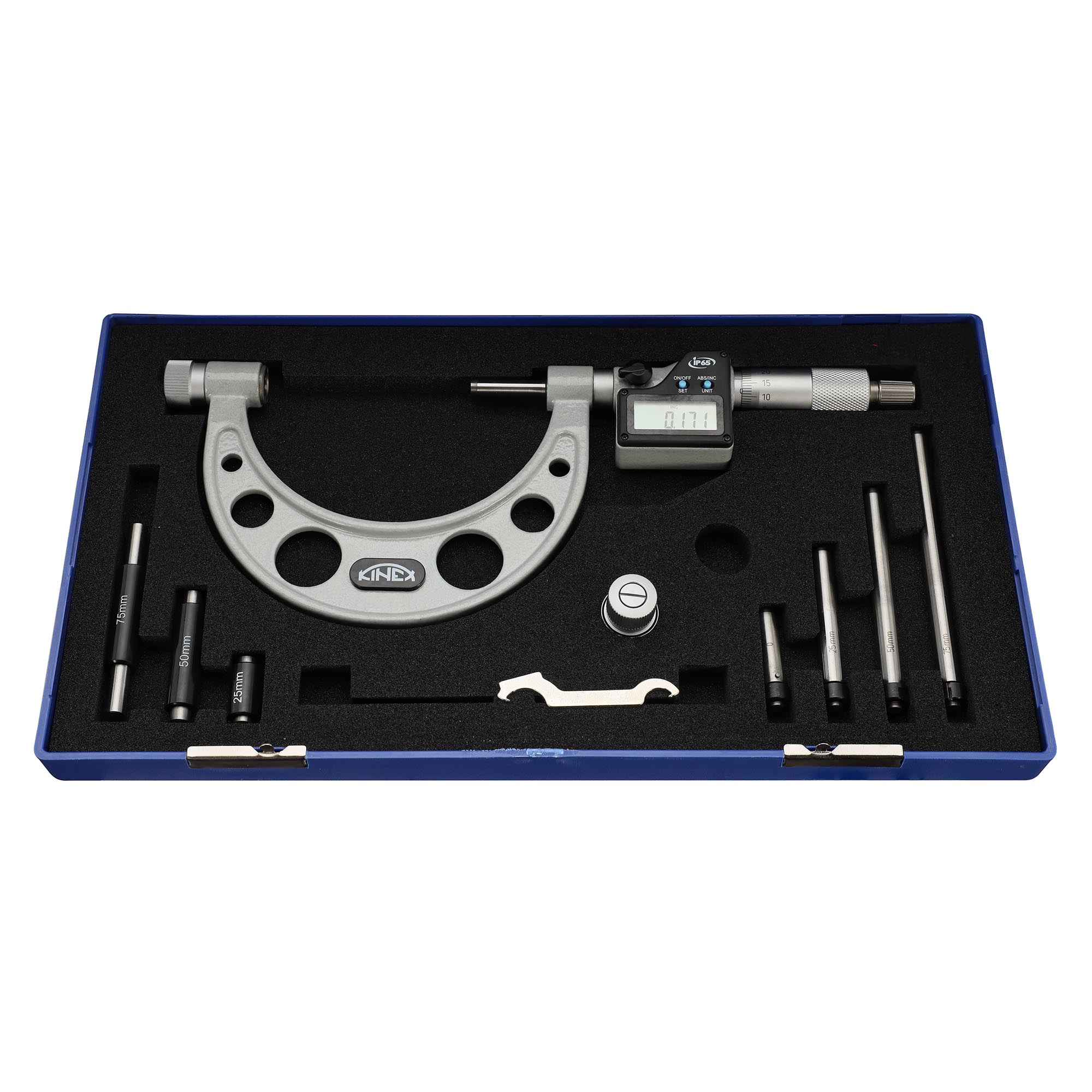 Микрометр электронный Kinex МКЦ 0-100мм DIN863 0,003мм IP65 7032-02-100