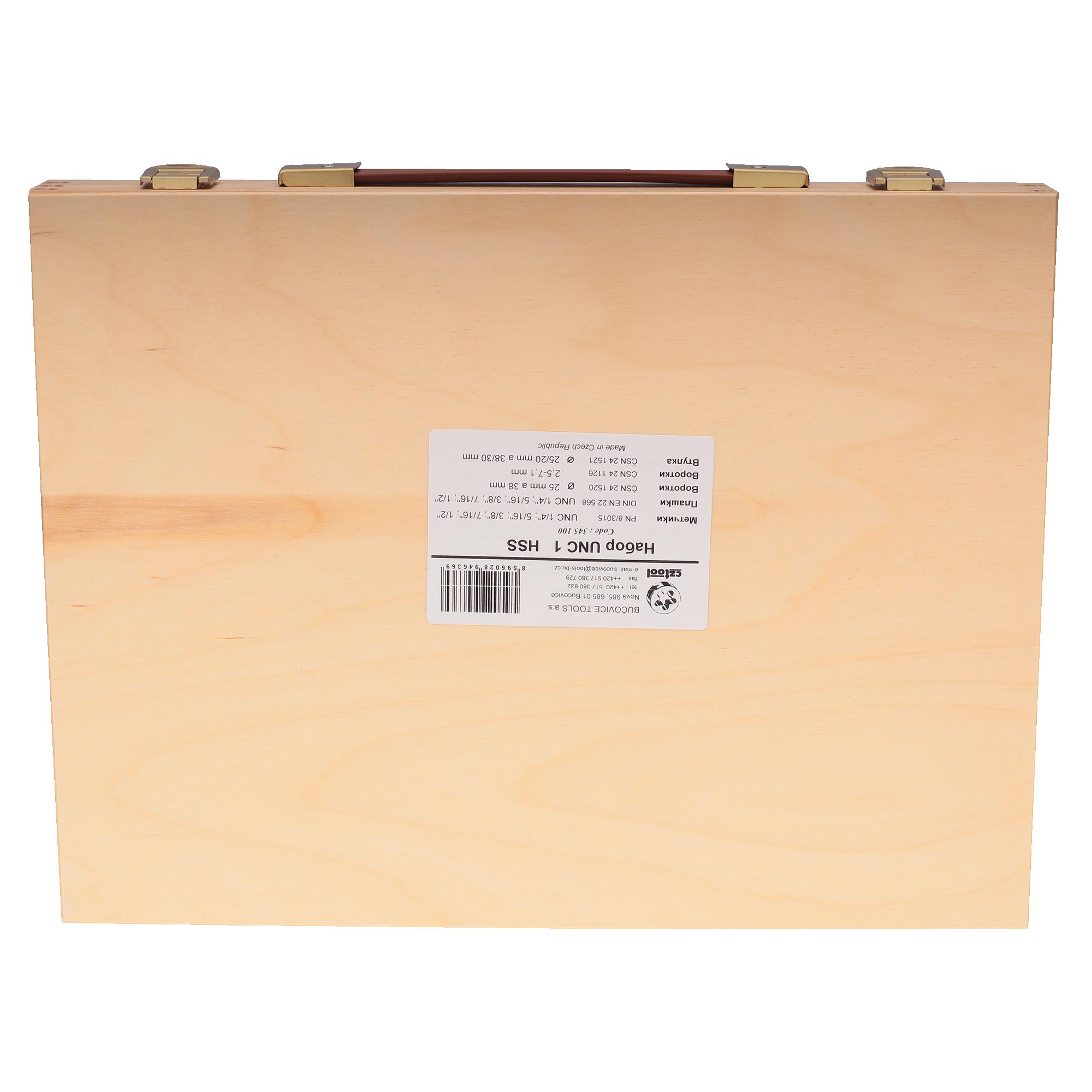 Набор метчиков и плашек Bucovice Tools UNC 1/4"-1/2" HSS 25пр 345100