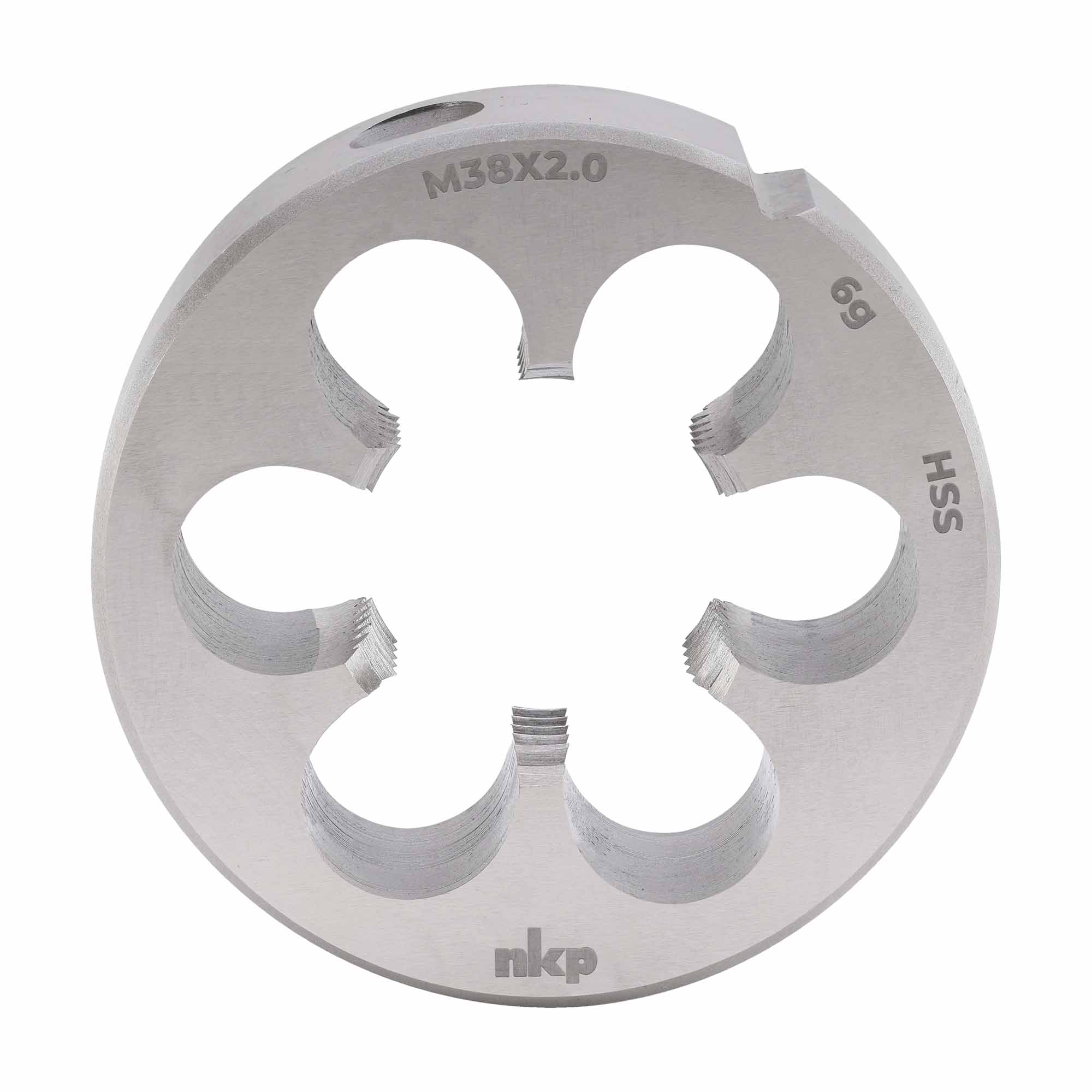Плашка NKP М38х2,0 DINEN22568 HSS 6g 75х20мм 240383N
