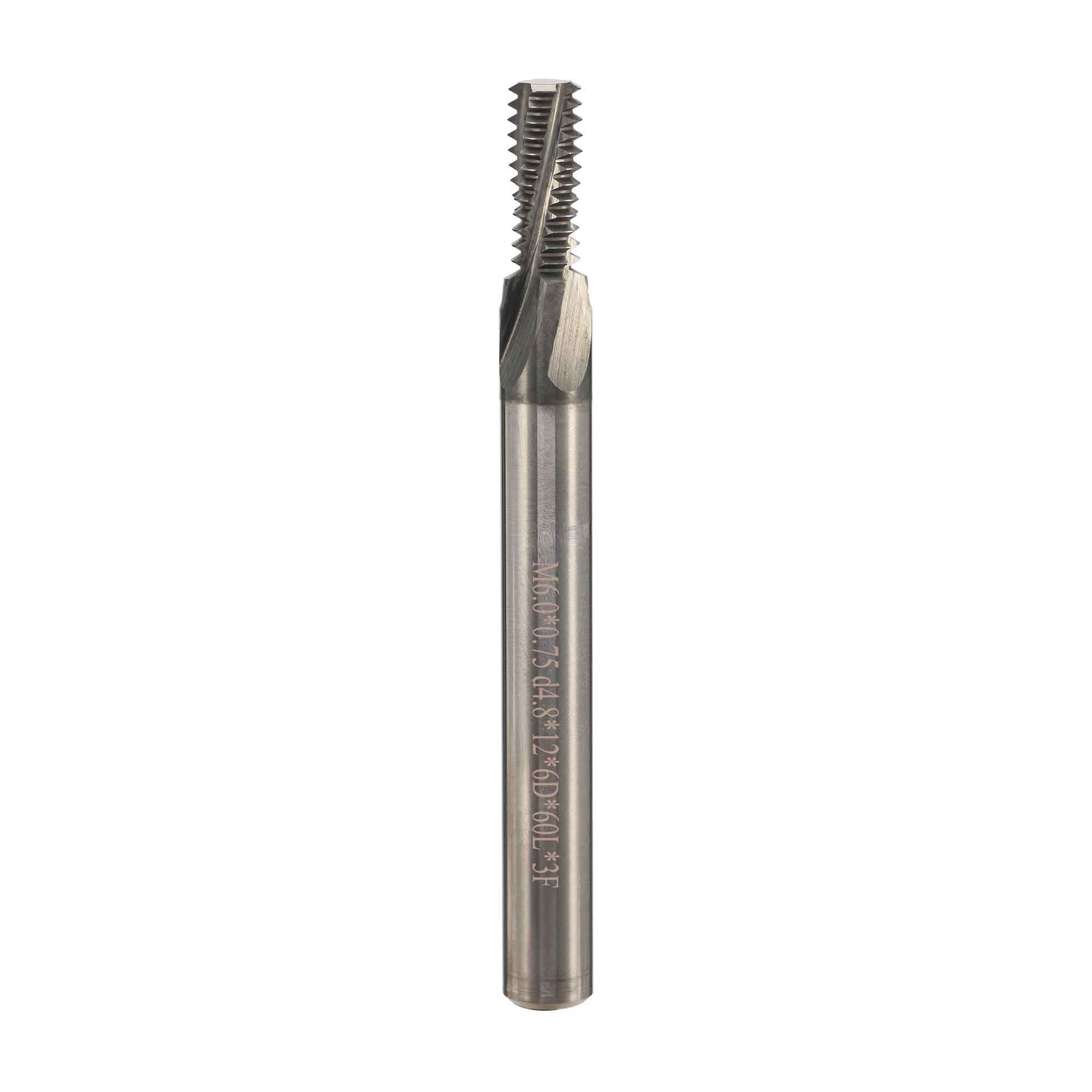 Резьбофреза полнопрофильная М 6,0х0,75 52Hrc AlCrN 2xD 3F 60° BSKT BSE000F006