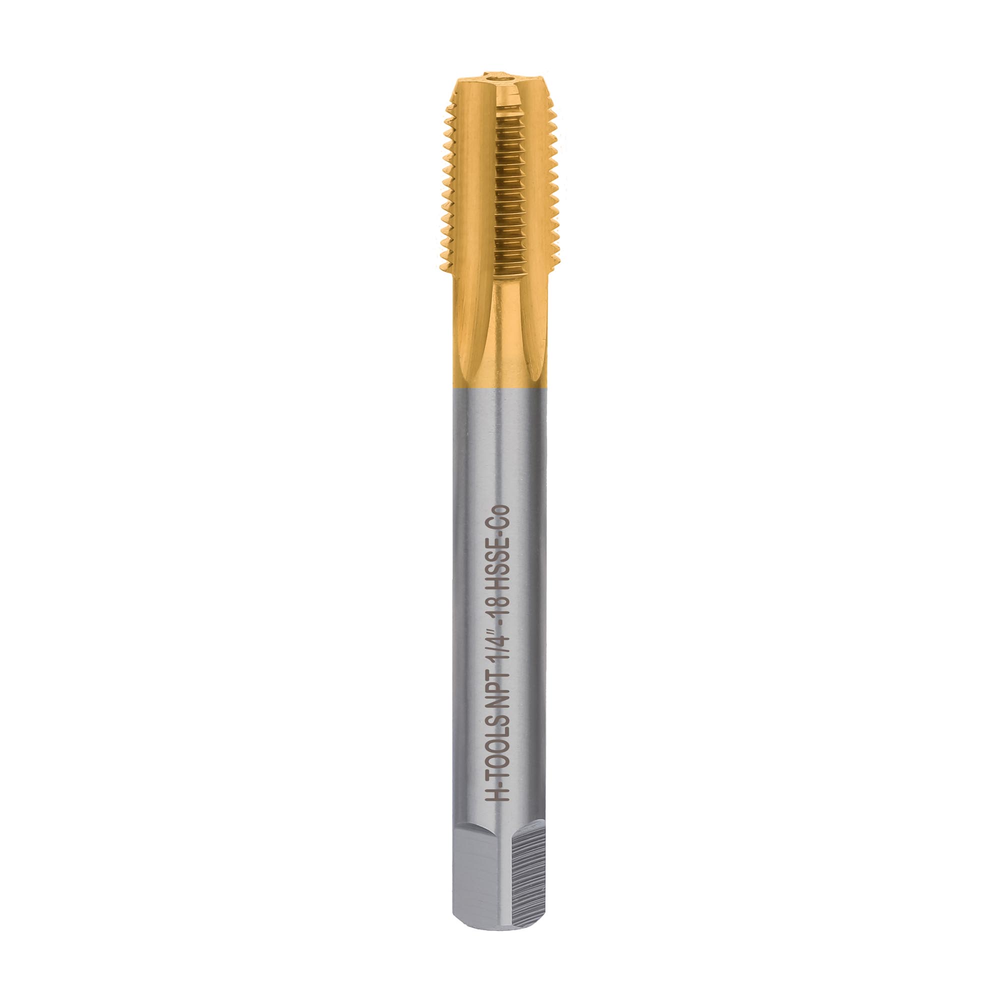 Метчик конический машинный H-Tools HSSE-TiN NPT 1/4"-18 60° 73436EHT
