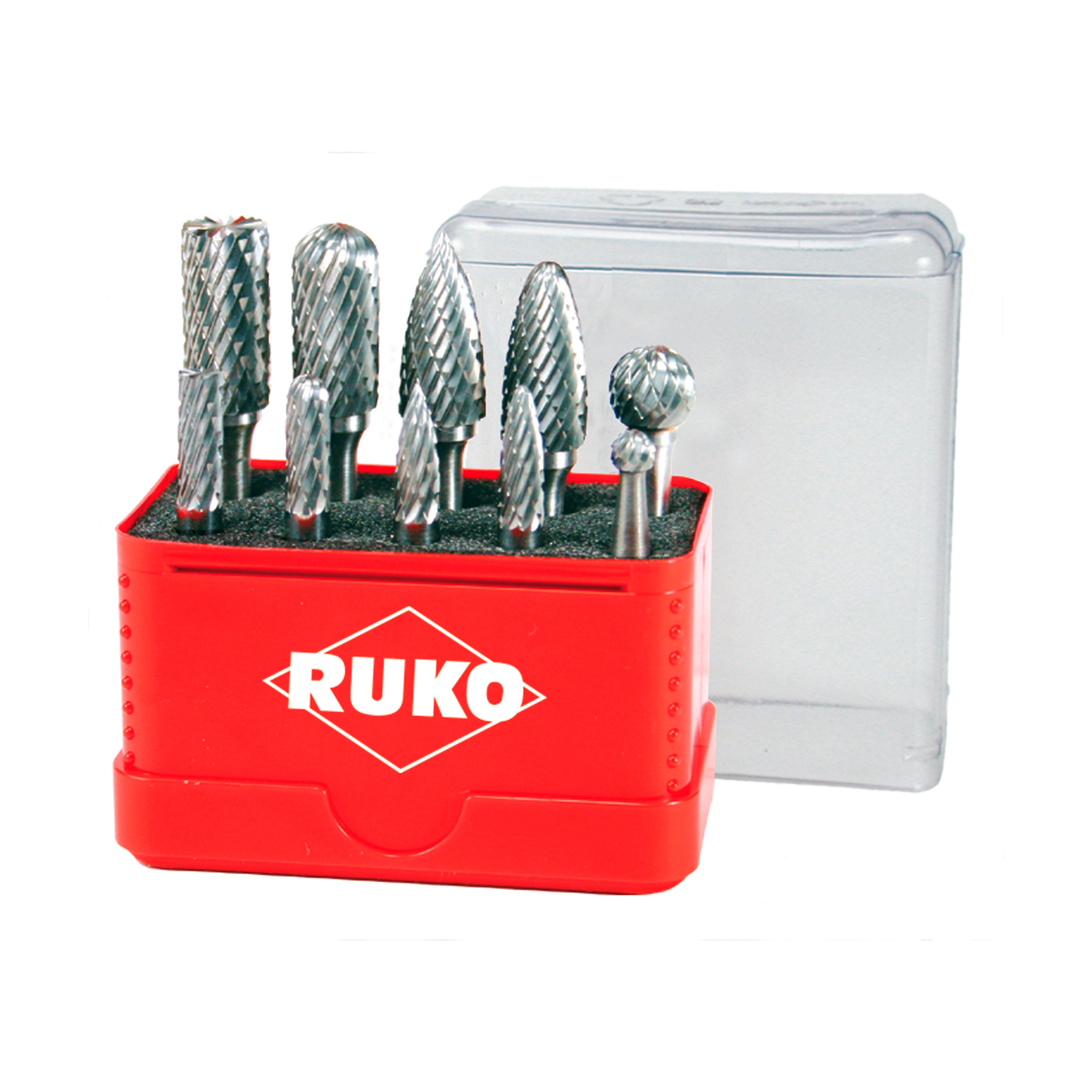 Набор бор-фрез твердосплавных Ruko 10шт HM S=6мм Mini-Box 116002