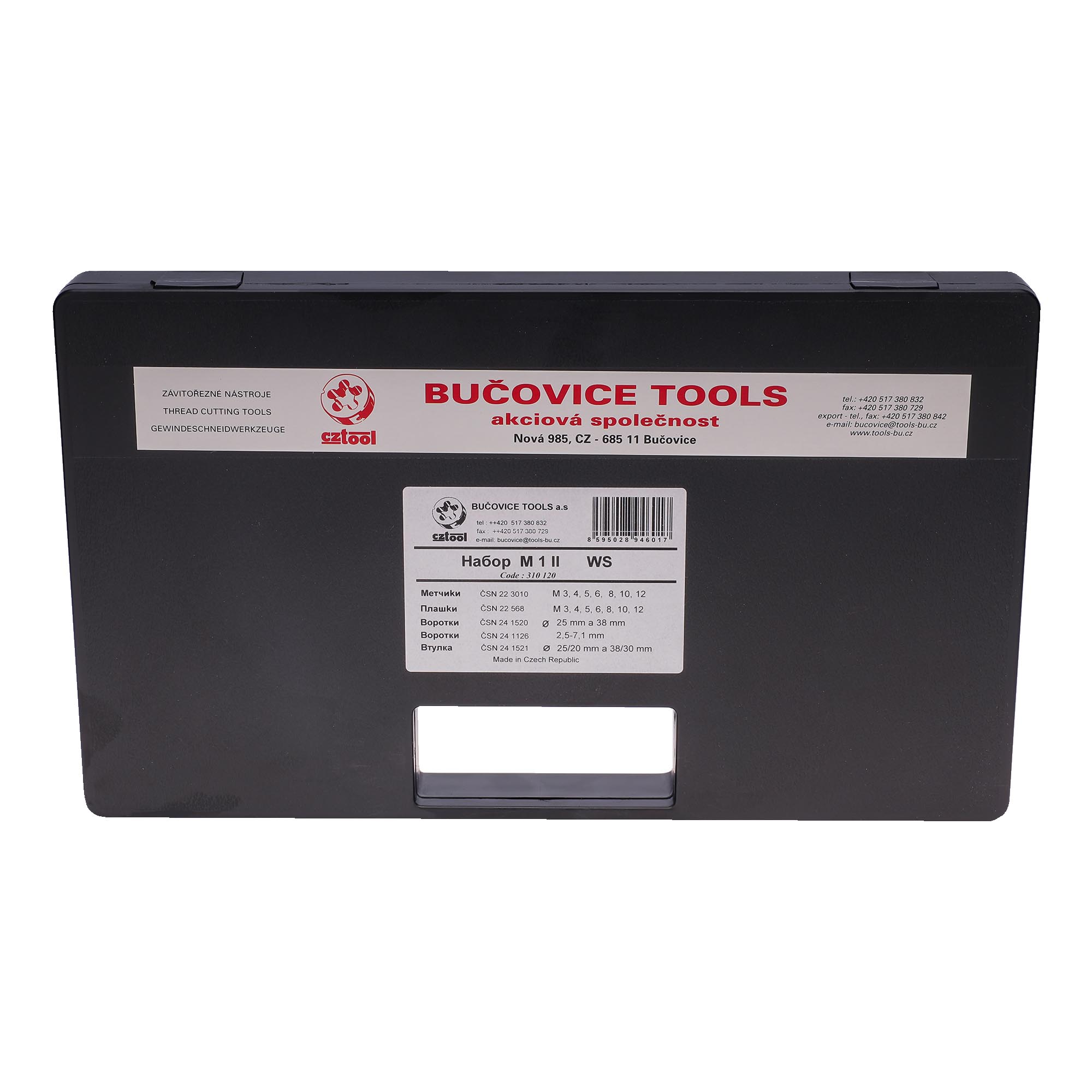 Набор метчиков и плашек Bucovice Tools M3-M12 115CrV3 34пр 310120