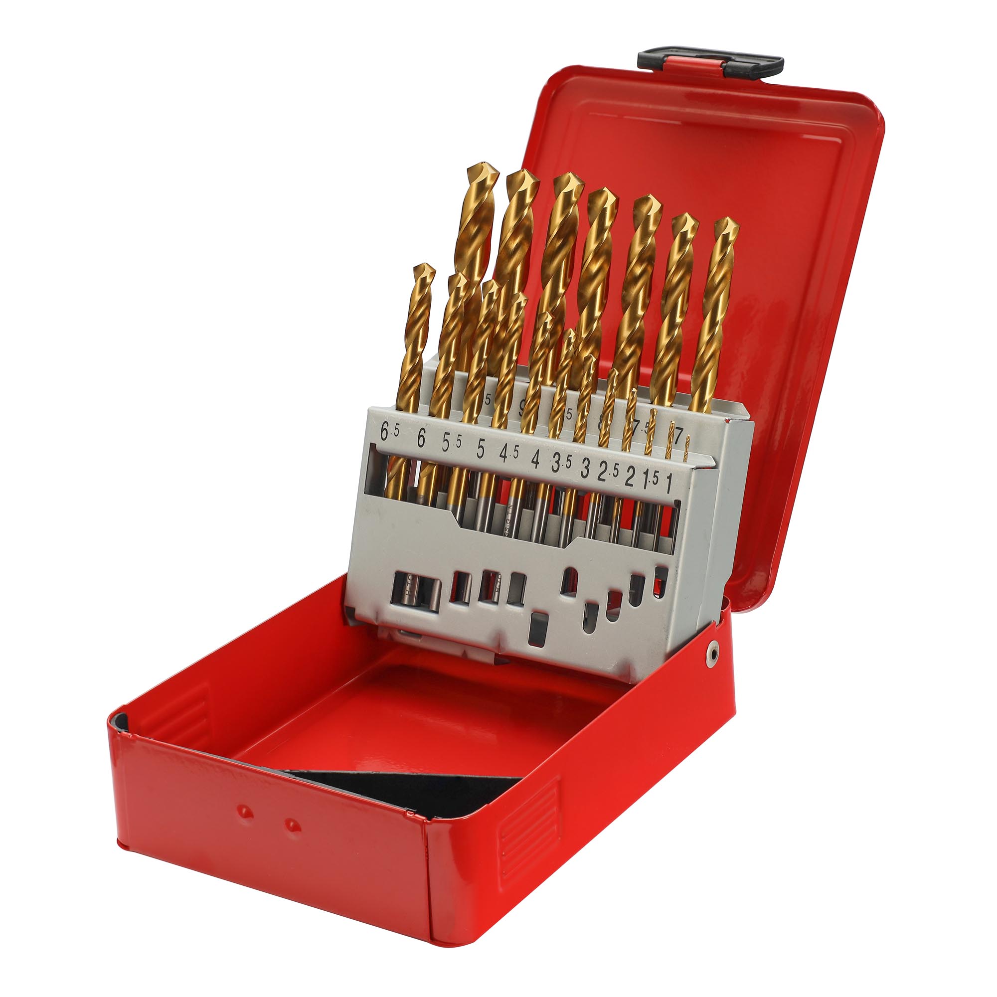 Набор сверл по металлу H-Tools Pro 1-10мм 19шт HSS-G TiN 118° DIN338 250214PRO