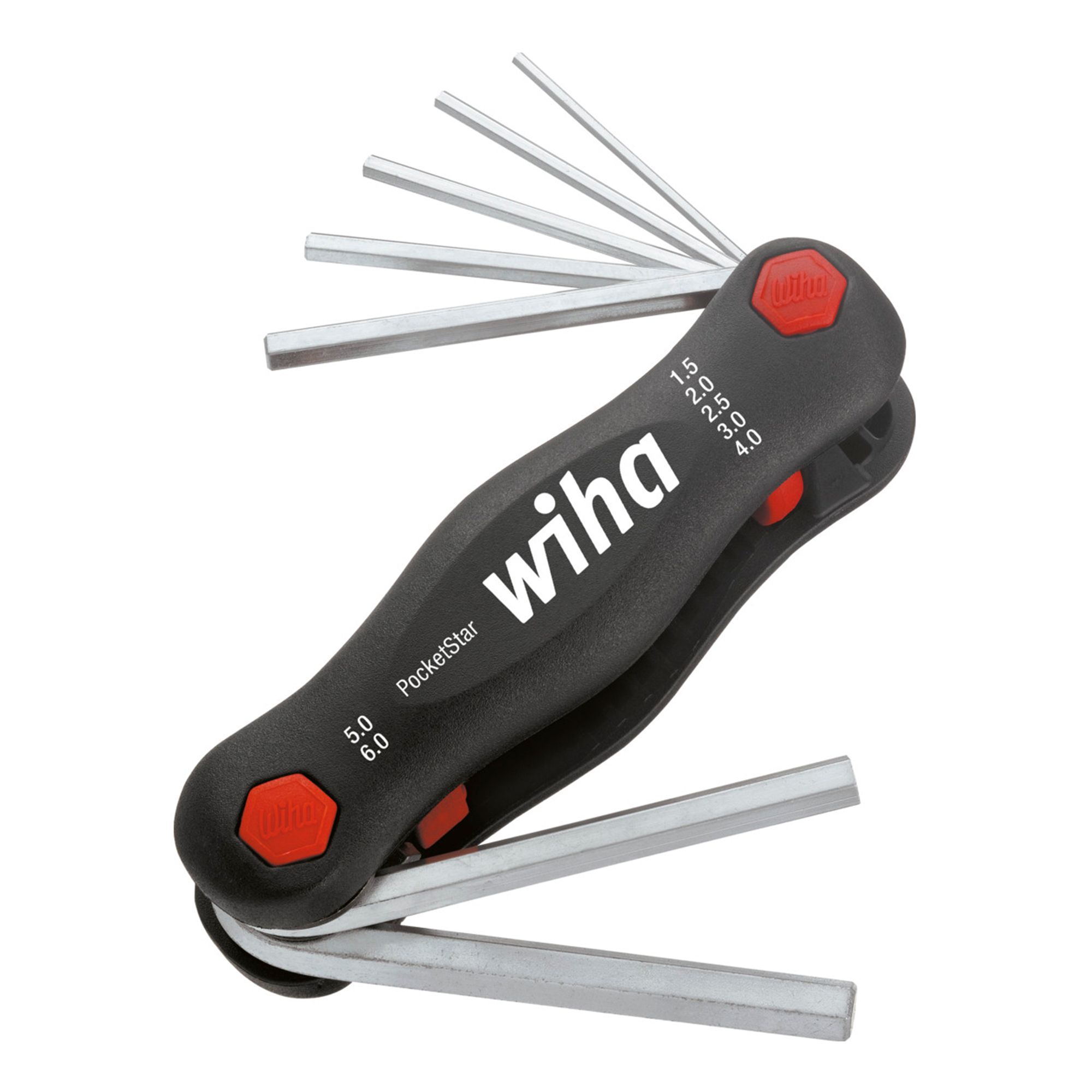 Набор шестигранников складных 1,5-6,0мм CrV 7шт PocketStar Wiha 351P 23035