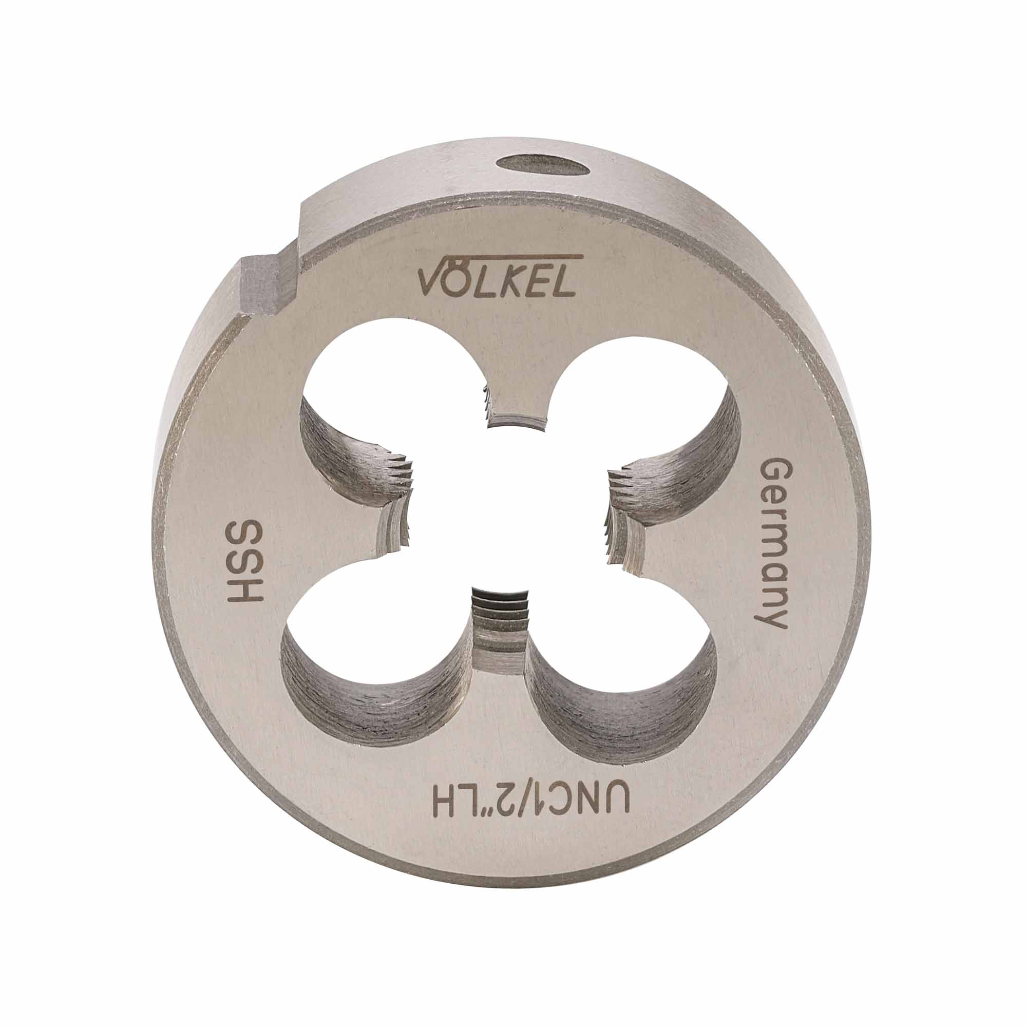 Плашка левая Volkel UNC 1/2"-13 HSS DIN EN 22568 2A 38x14мм V23222