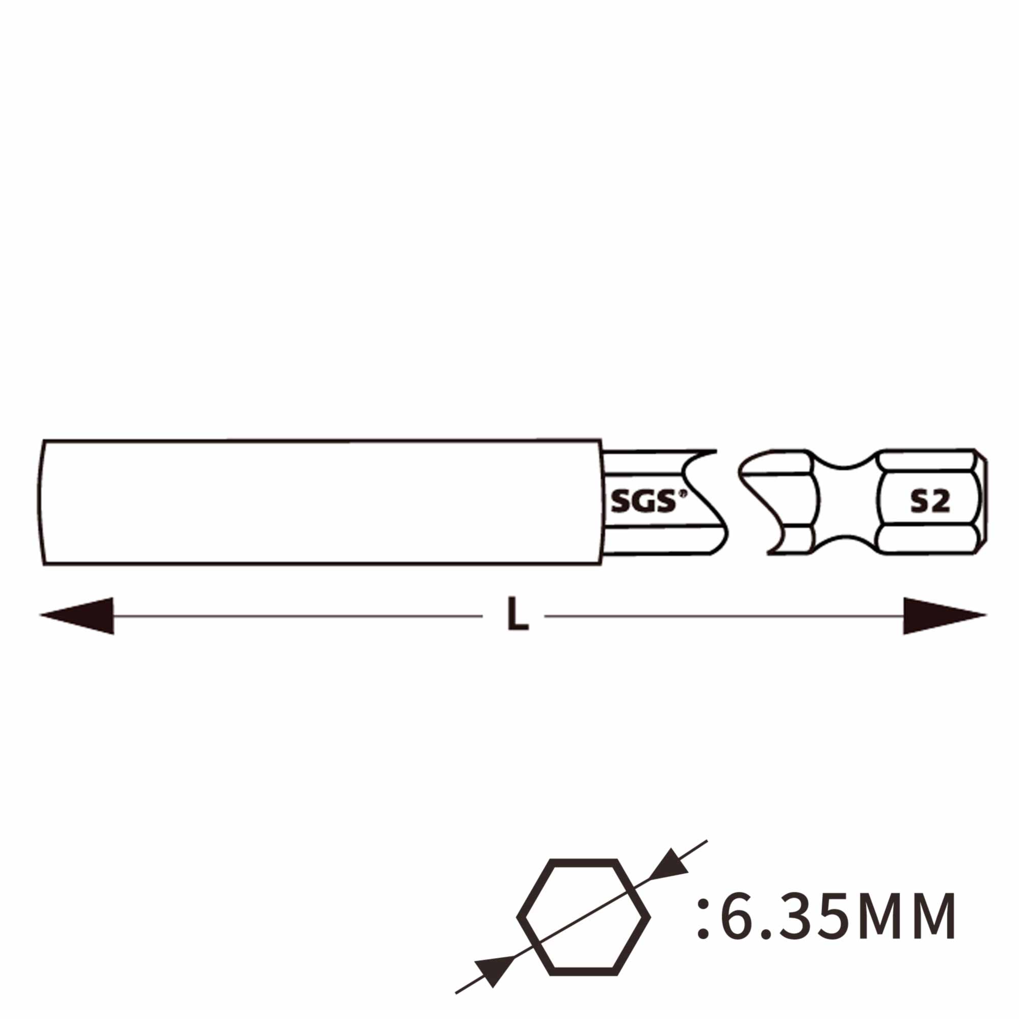 Держатель магнитный SGS 150мм Impact(ударный) 1шт 63150H1/4-iB