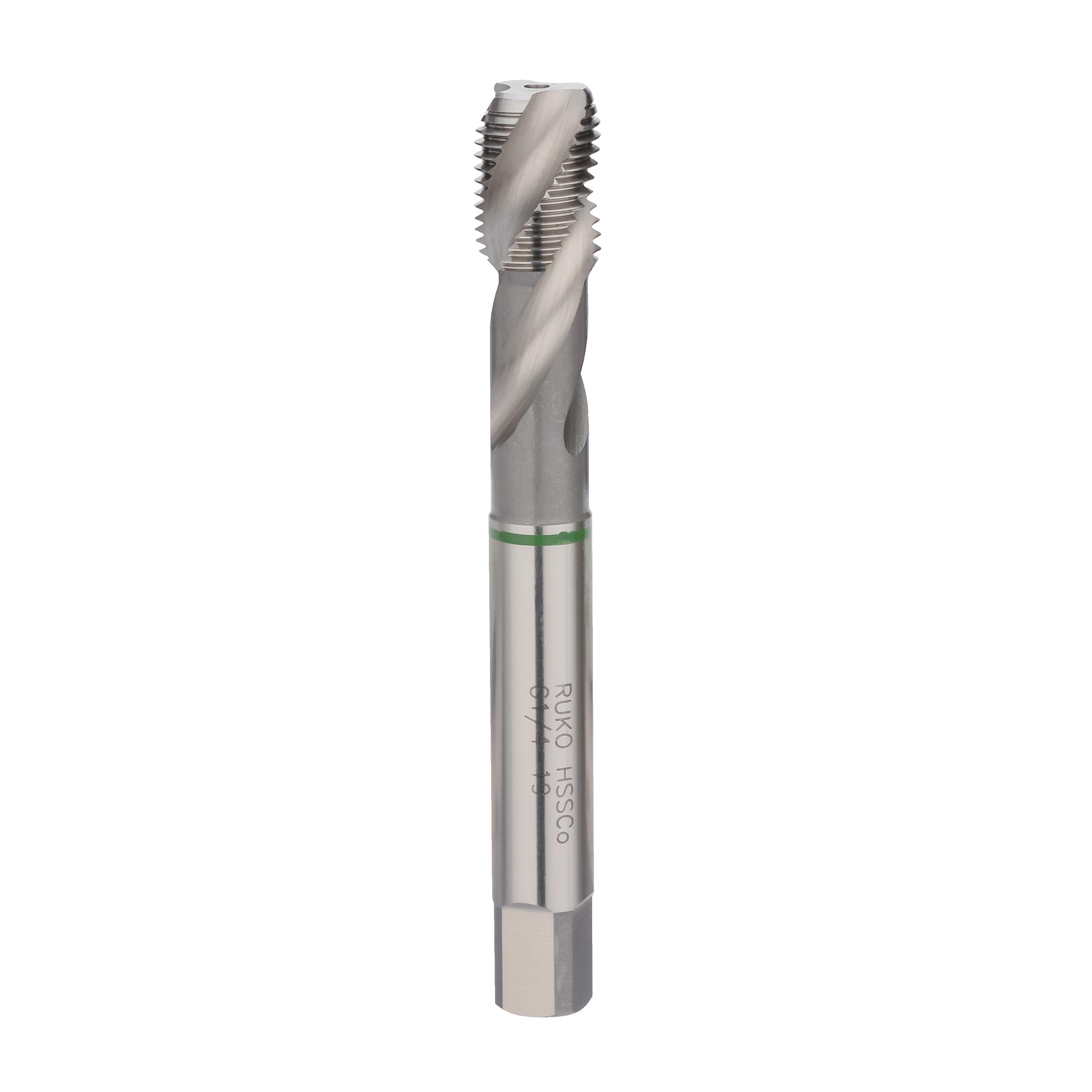 Метчик винтовой машинный Ruko HSSE DIN5156 трубная резьба G 1/4"-19 263014E