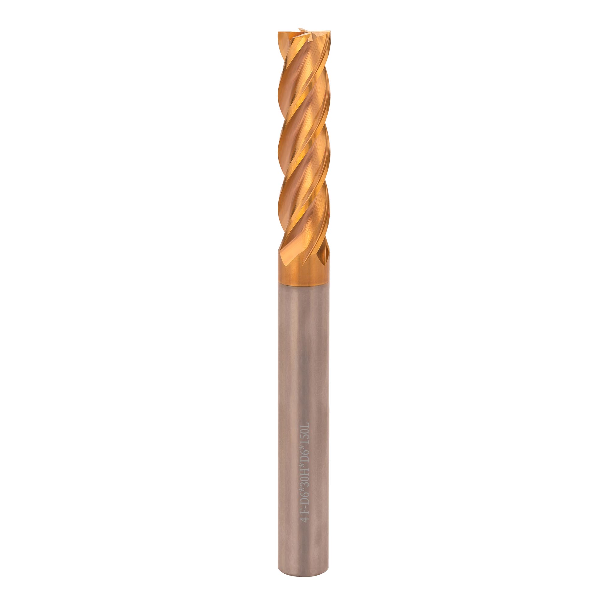 Фреза твердосплавная по металлу H-Tools 6,0x150/30мм d06 4z 60HRC P30 TiSiCrN 6740-060