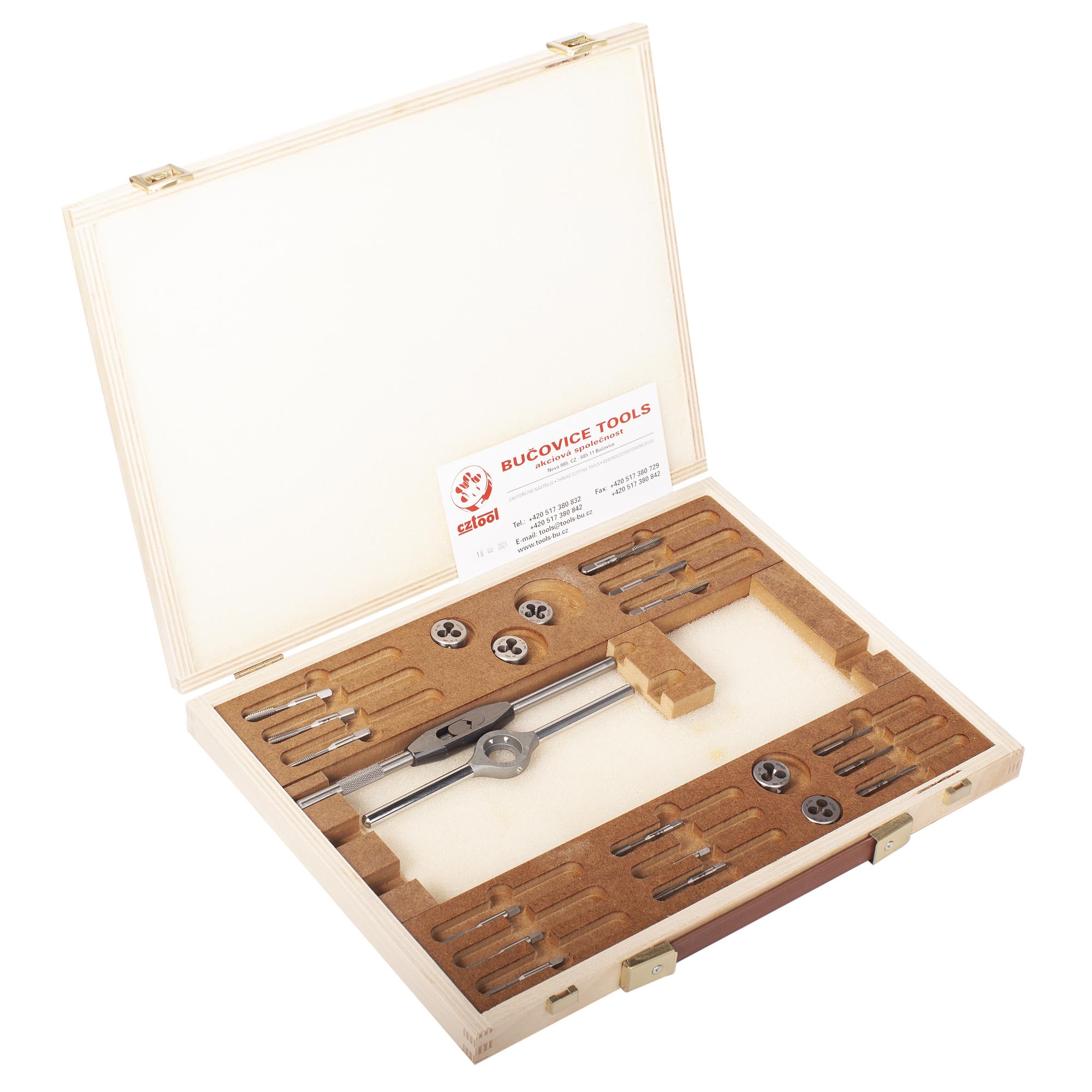 Набор метчиков и плашек Bucovice Tools UNC №5-№12 HSS 22пр 345000