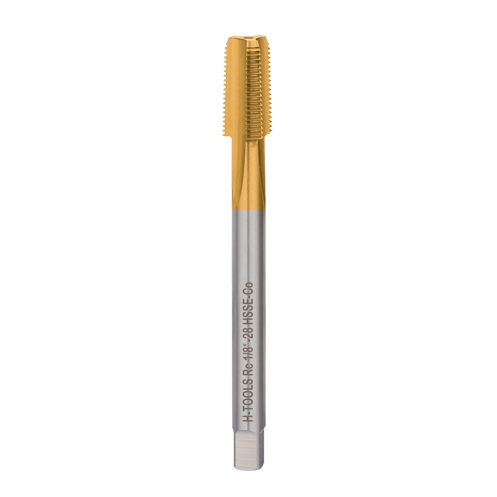 Метчик конический машинный H-Tools HSSE-TiN Rc BSPT 1/8"-28 55° 73404EHT
