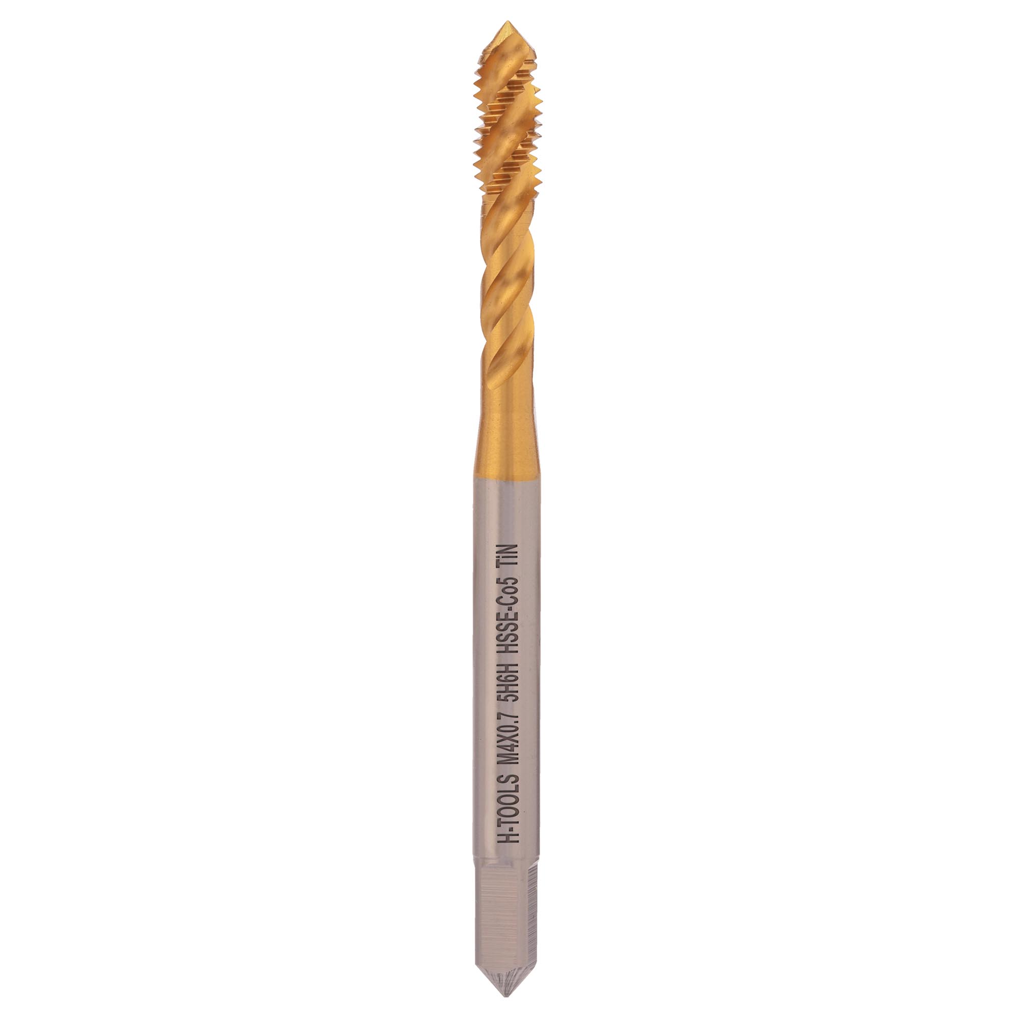 Метчик винтовой машинный H-Tools М4х0,7 DIN371 HSSE-TiN 5h6h C/2-3P R45 516X01-C2-0040