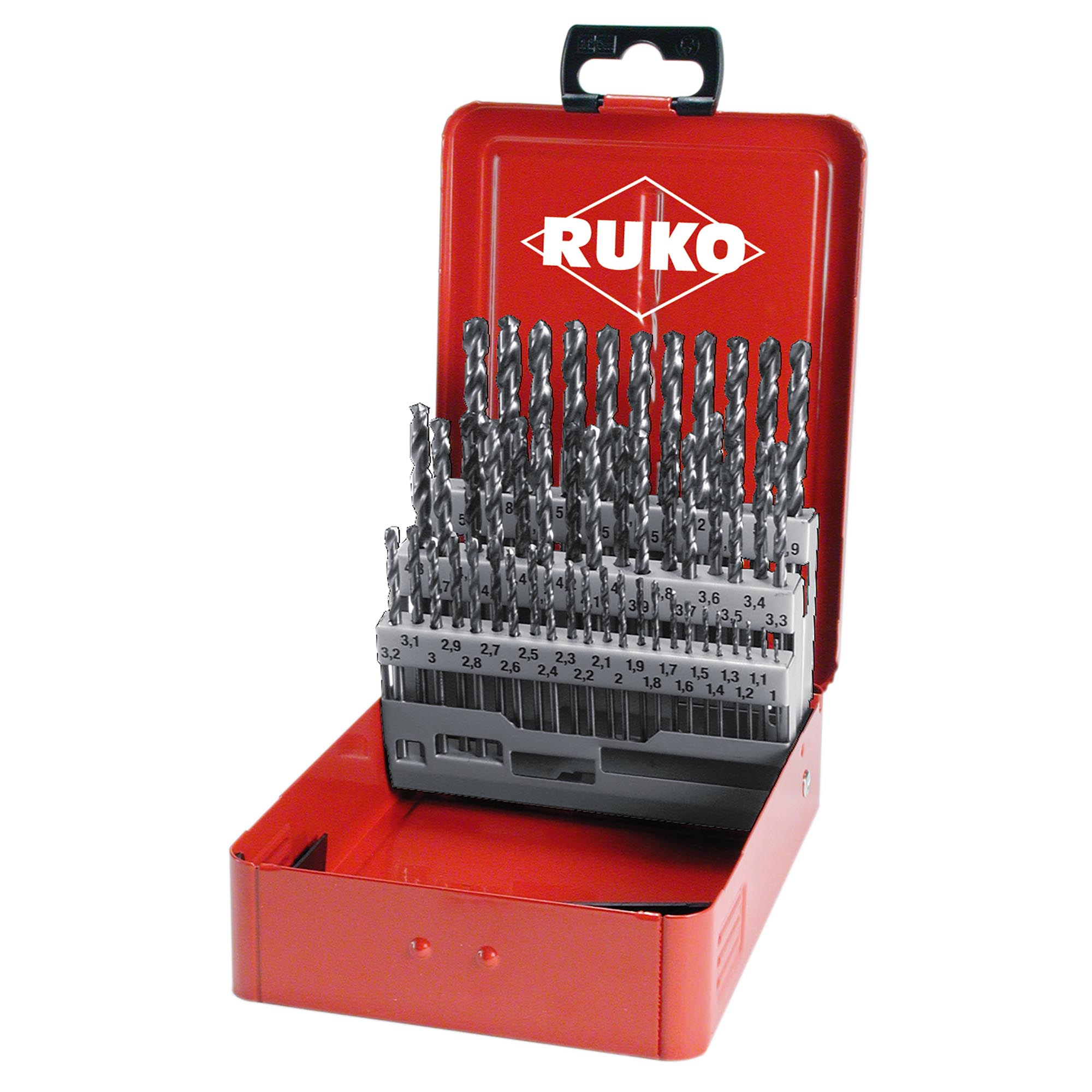 Набор сверл по металлу Ruko 1-5,9мм 50шт HSS-G 118° DIN338 214217