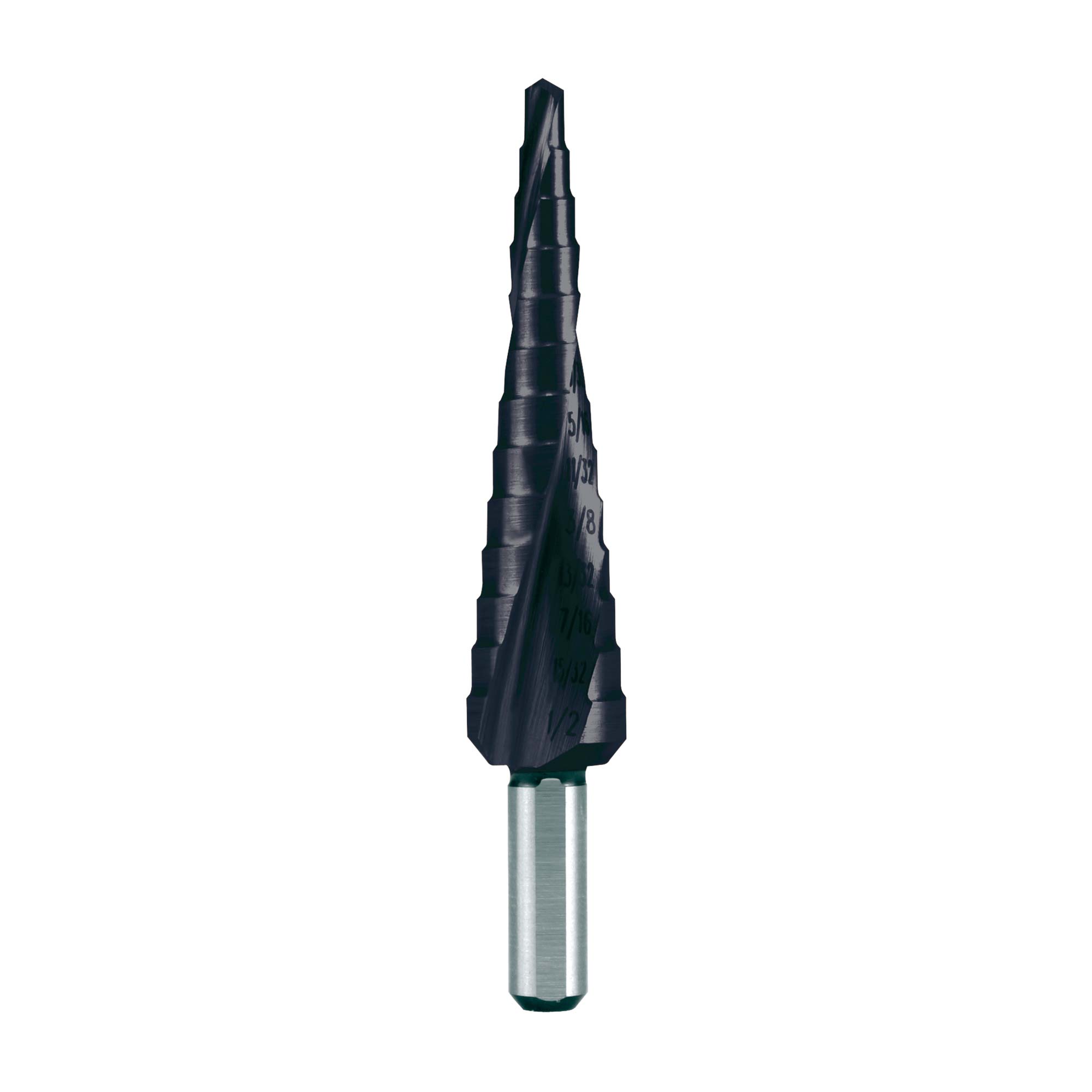 Сверло ступенчатое дюймовое Ruko 1/8-1/2" HSS-G TiALN 13ступ. d=1/4" 101702F