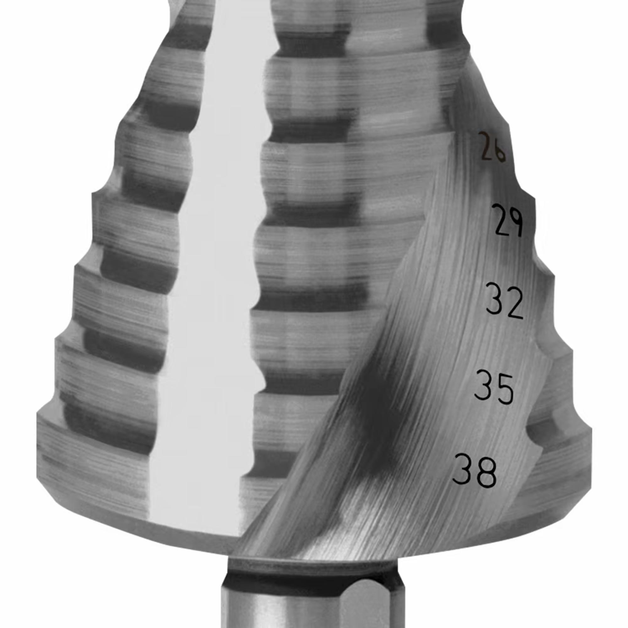 Сверло ступенчатое UltimateCUT FlowStep Ruko 6-38мм HSS-G 12ступ. L=101мм d=10мм 101653
