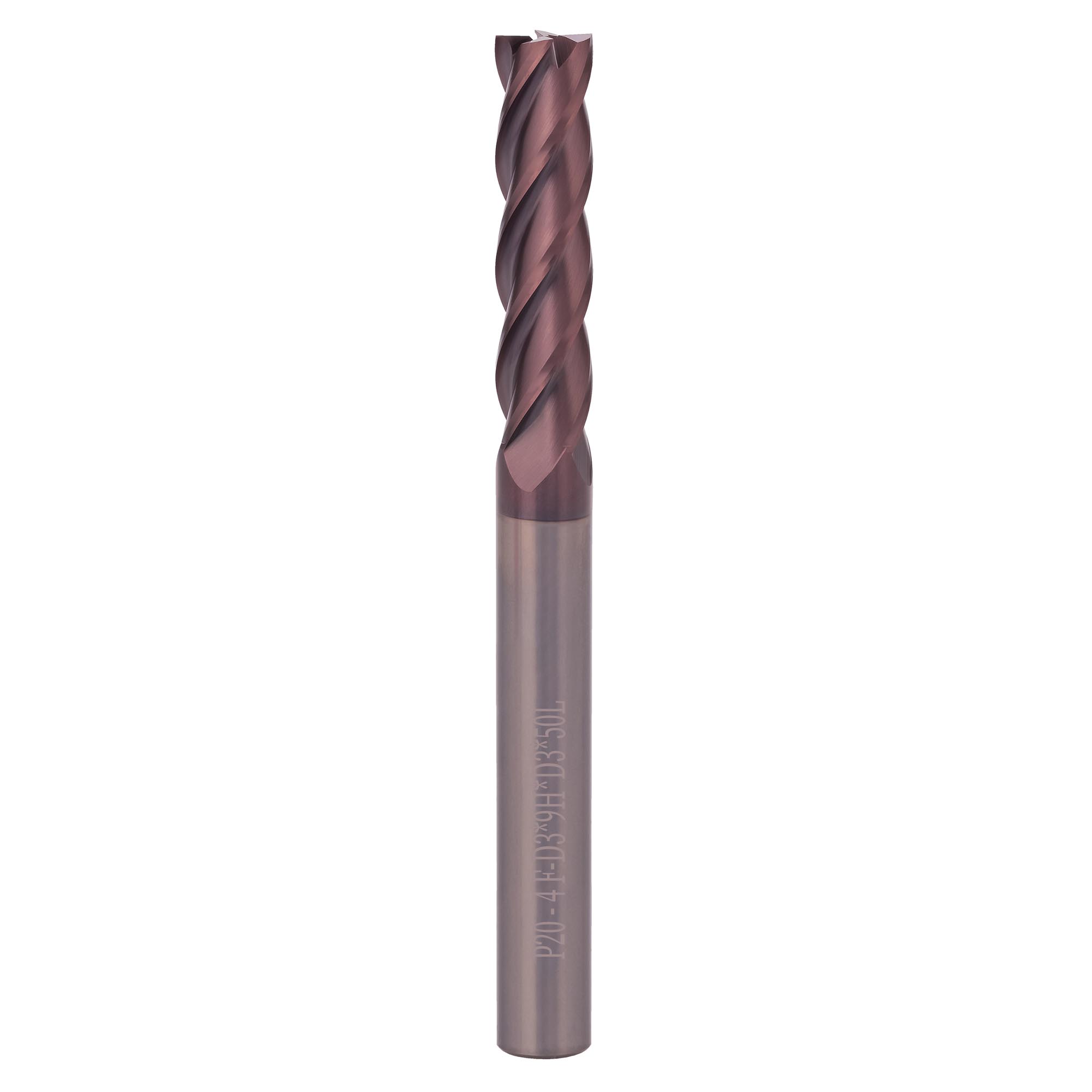 Фреза твердосплавная по металлу H-Tools 3,0x50/9мм d03 4z 55HRC P20 TiALN 19941-030-d03