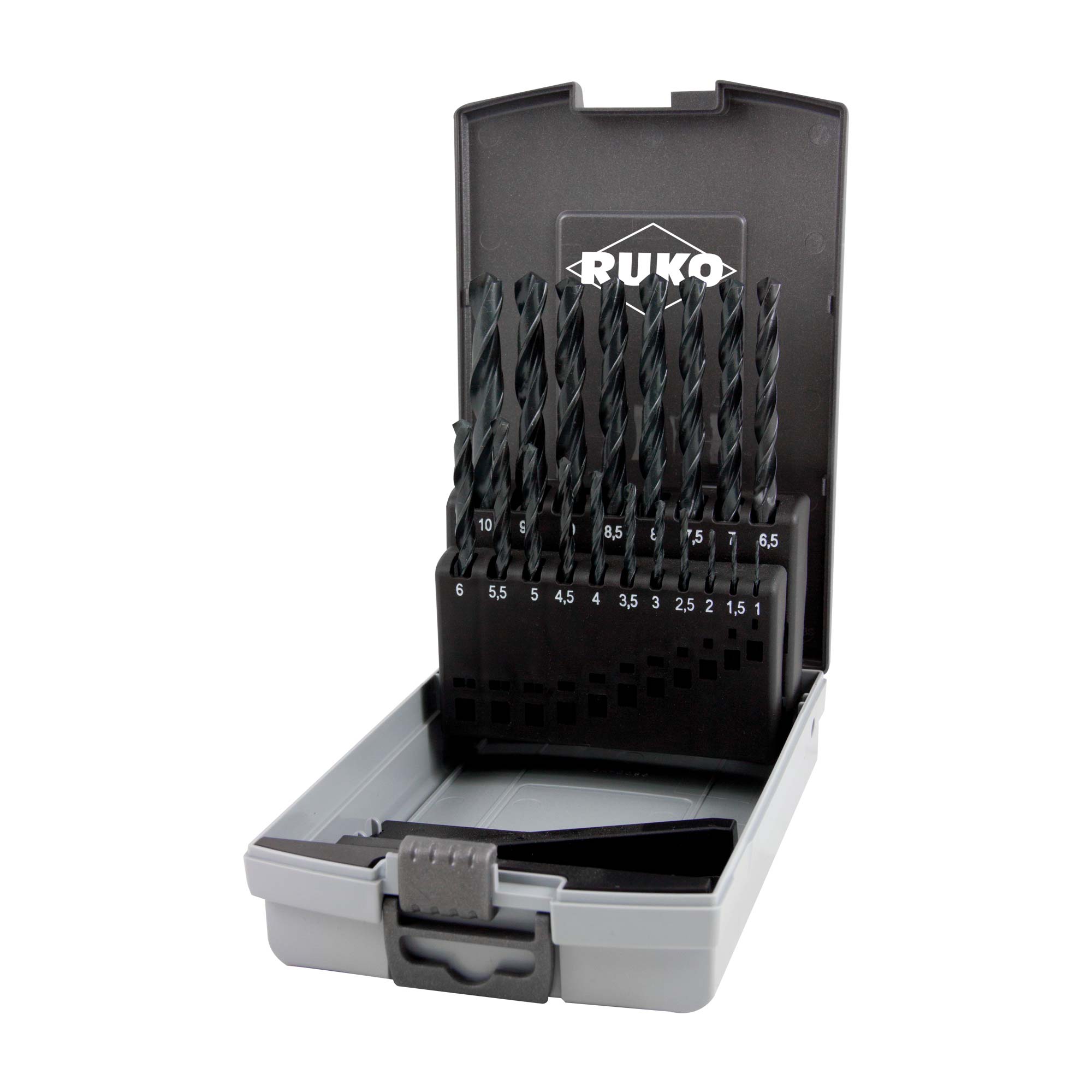 Набор сверл по металлу Ruko 1-10мм 19шт HSS-G VAP 118° DIN338 214214SRO