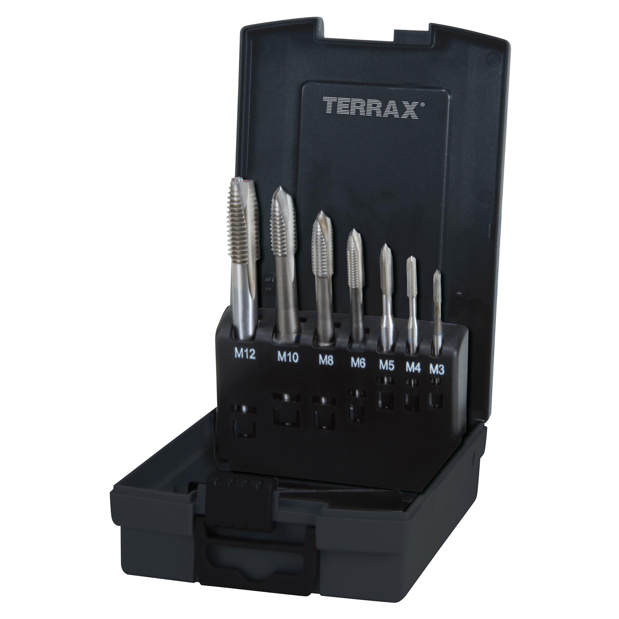 Набор метчиков машинных Terrax by Ruko M3-M12 HSSE DIN371/376 7пр A131057E