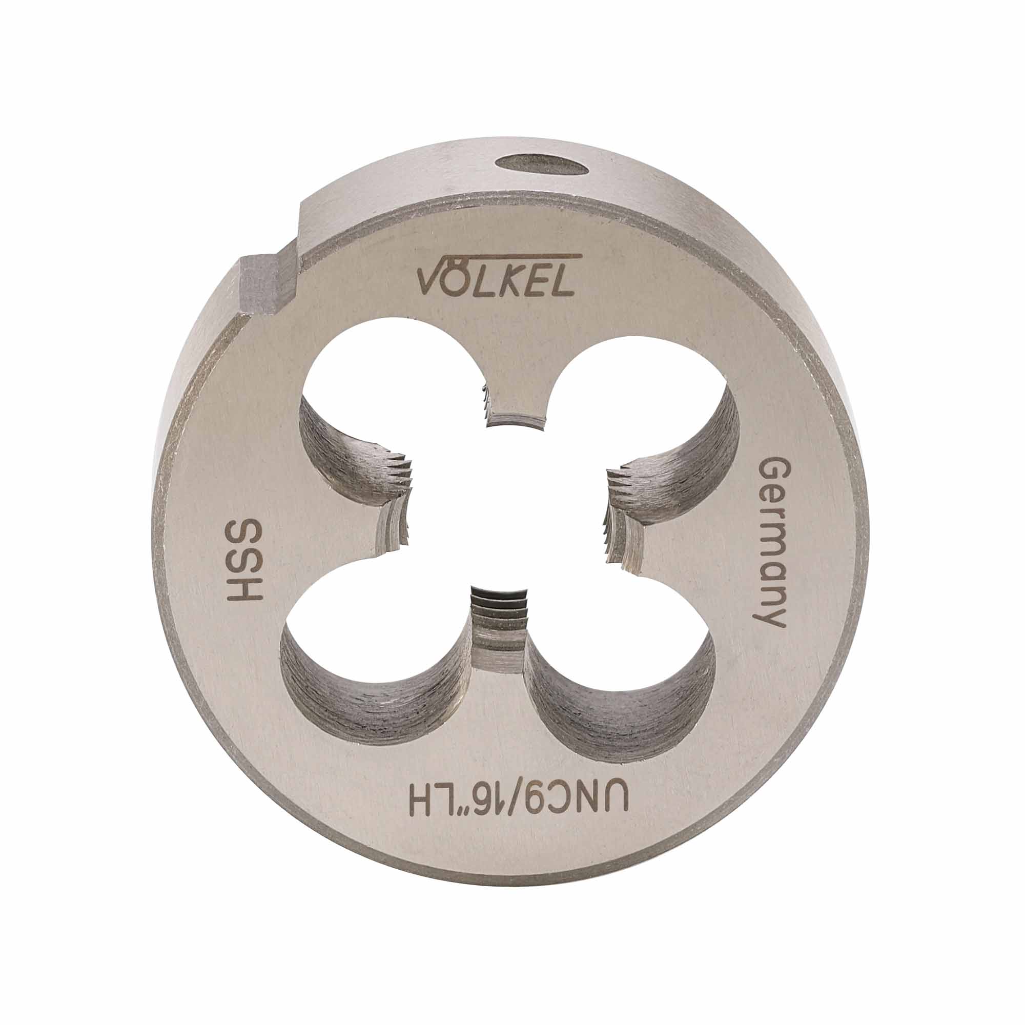 Плашка левая Volkel UNC 9/16"-12 HSS DIN EN 22568 2A 38x14мм V23224