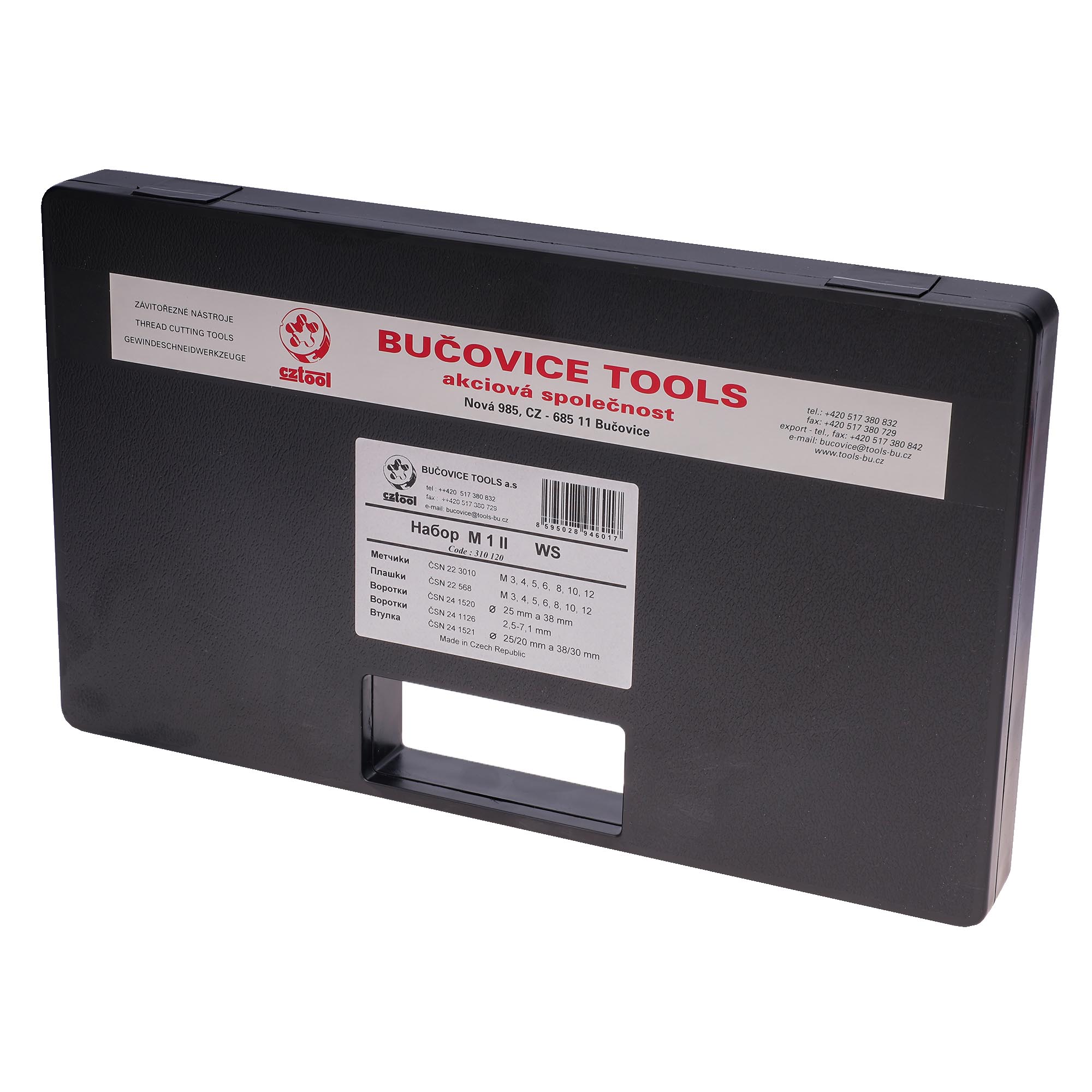 Набор метчиков и плашек Bucovice Tools M3-M12 115CrV3 34пр 310120