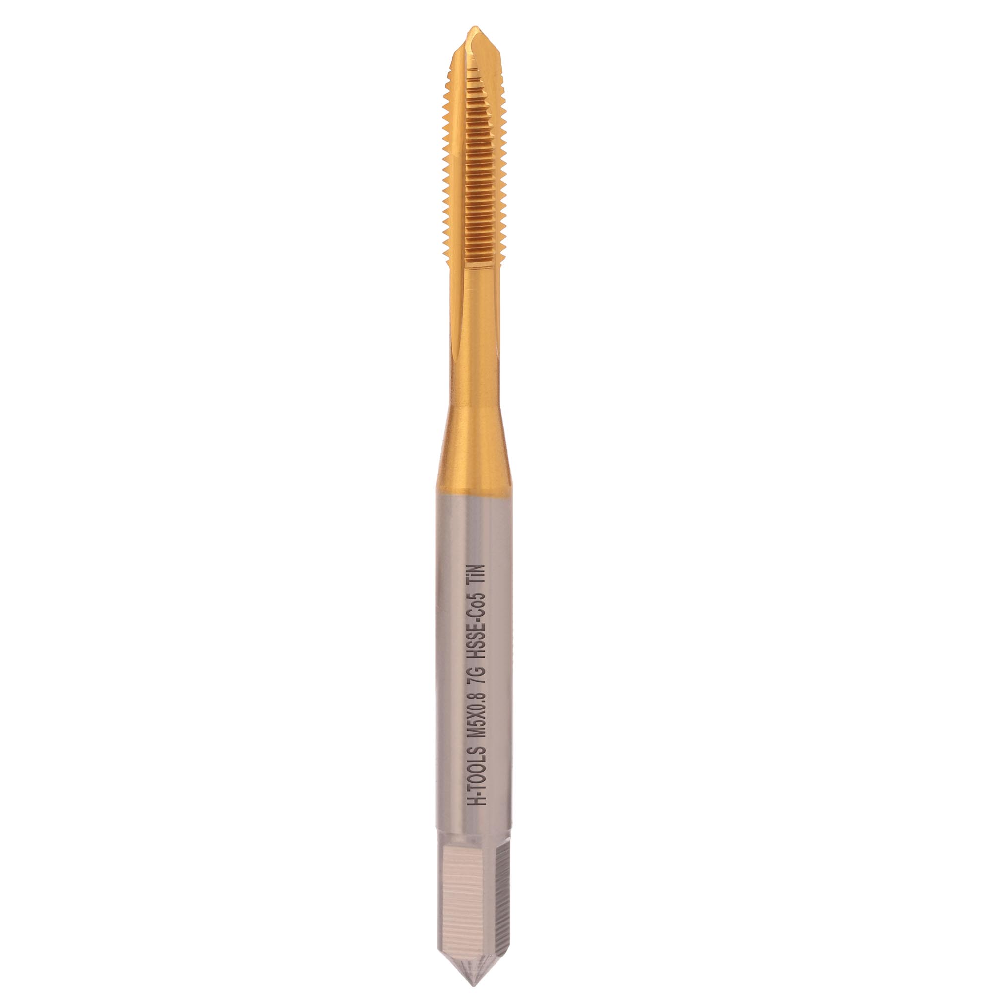 Метчик машинный H-Tools М5х0,8 DIN371 HSSE-TiN 7g B/4-5P 115X01-C2-0050