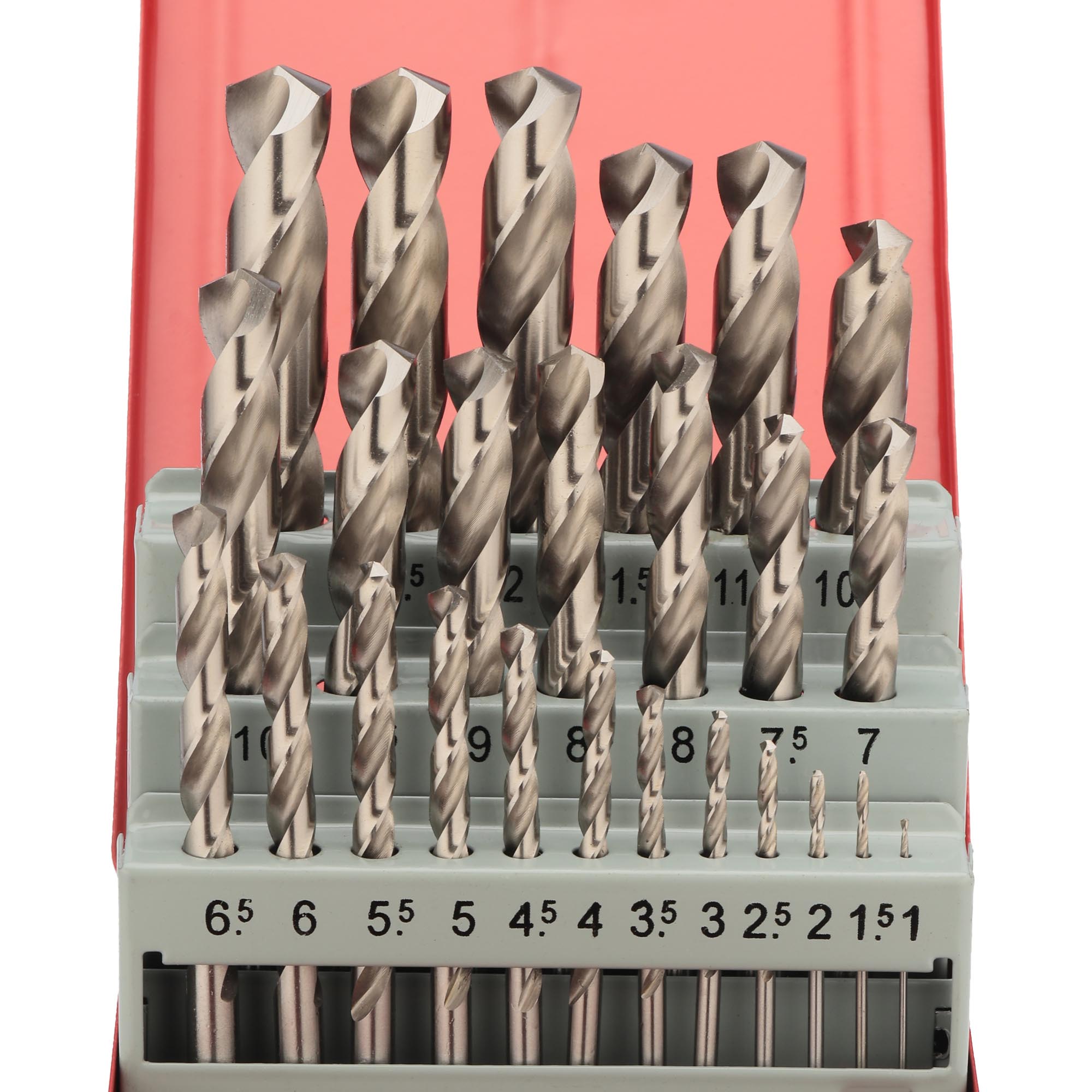 Набор сверл по металлу H-Tools 1-13мм 25шт HSS-G 135° DIN338 214215HT