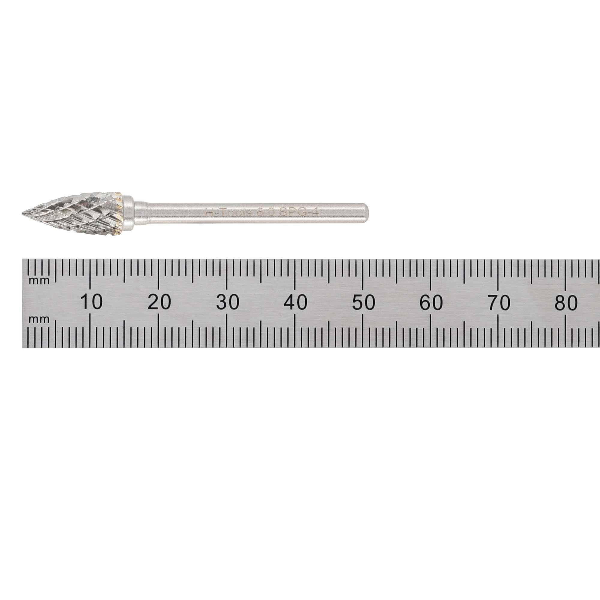 Бор-фреза твердосплавная H-Tools G(SPG) 6,0x13x38x3мм HM 116080HT