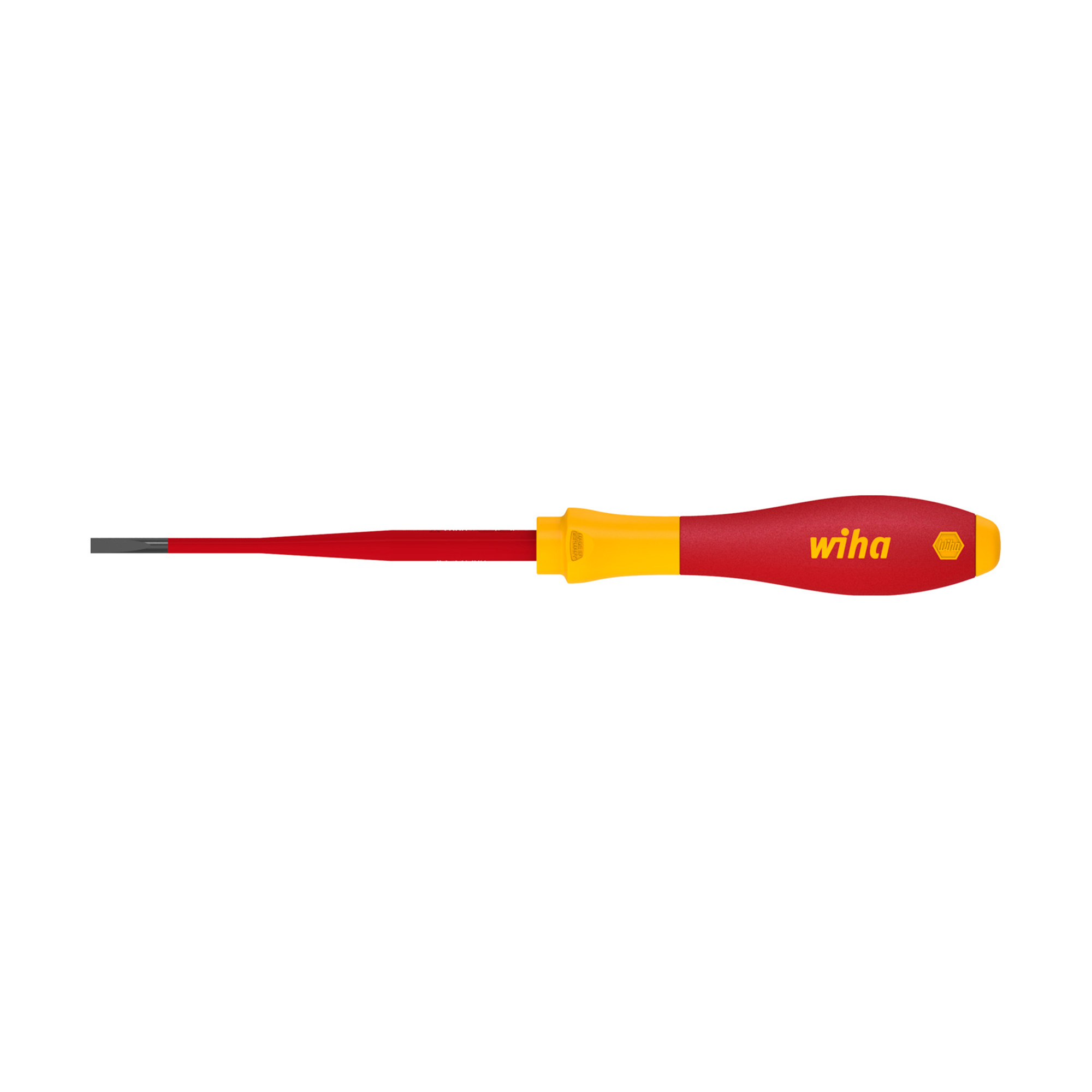 Отвертка диэлектрическая SoftFinish Electric SlimFix SL6,5х1,2х150мм Wiha 3201 35392