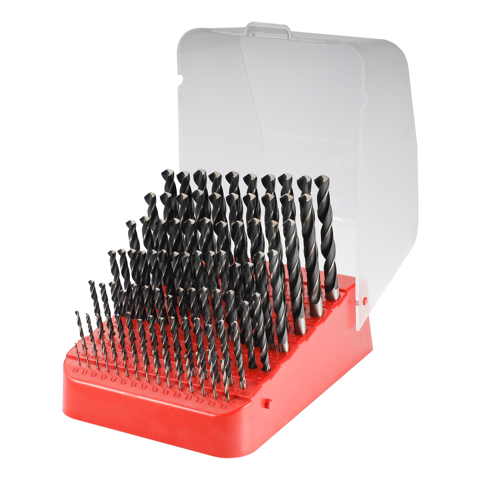 Набор сверл по металлу H-Tools 1-10мм 91шт HSS 118° DIN338 205223TXHT