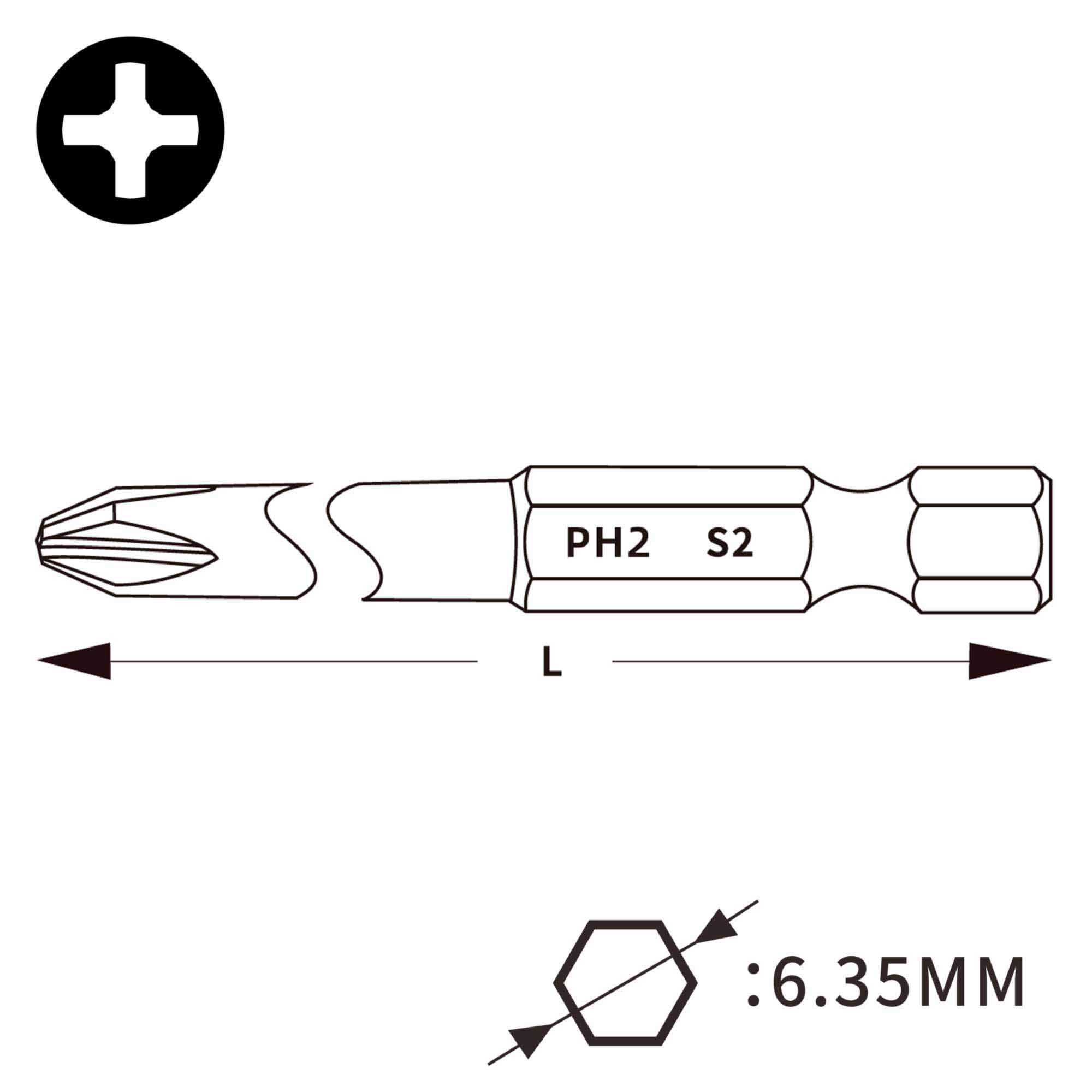 Бита Wiha Professional PH2х90мм 7041Z 1шт 04009