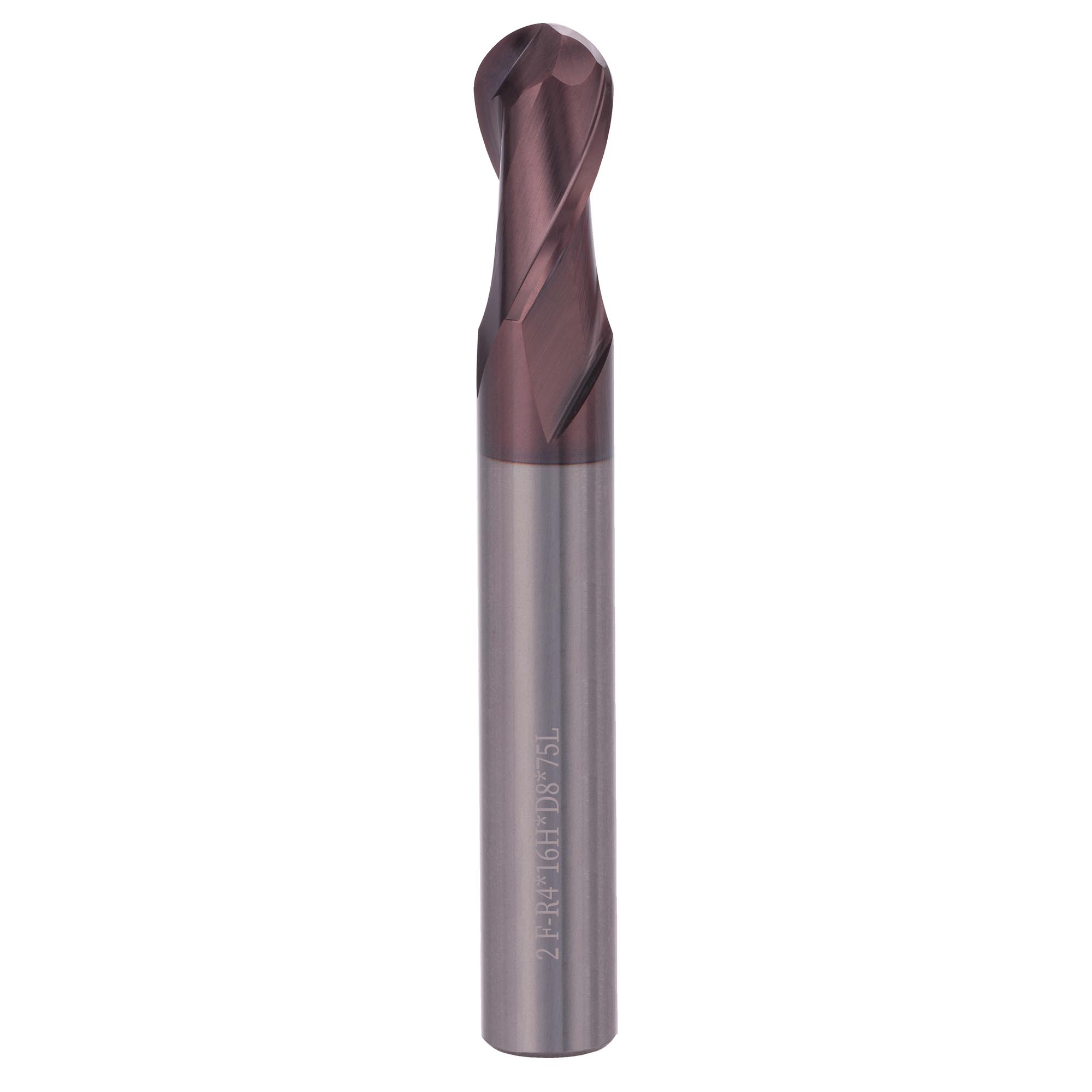 Фреза твердосплавная радиусная H-Tools 8,0x75/16мм d08 2z 55HRC P20 TiALN 19971-080