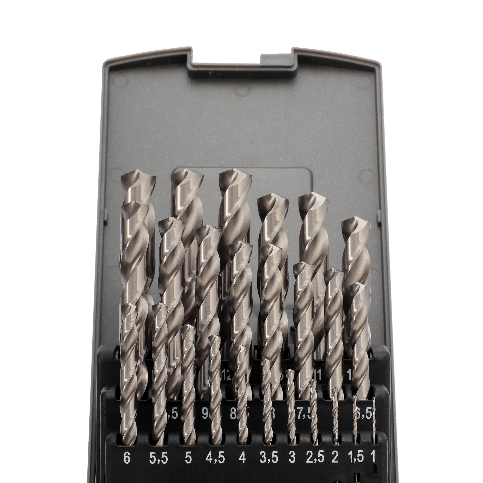 Набор сверл по металлу H-Tools 1-13мм 25шт HSS-G 135° DIN338 214215ROHT