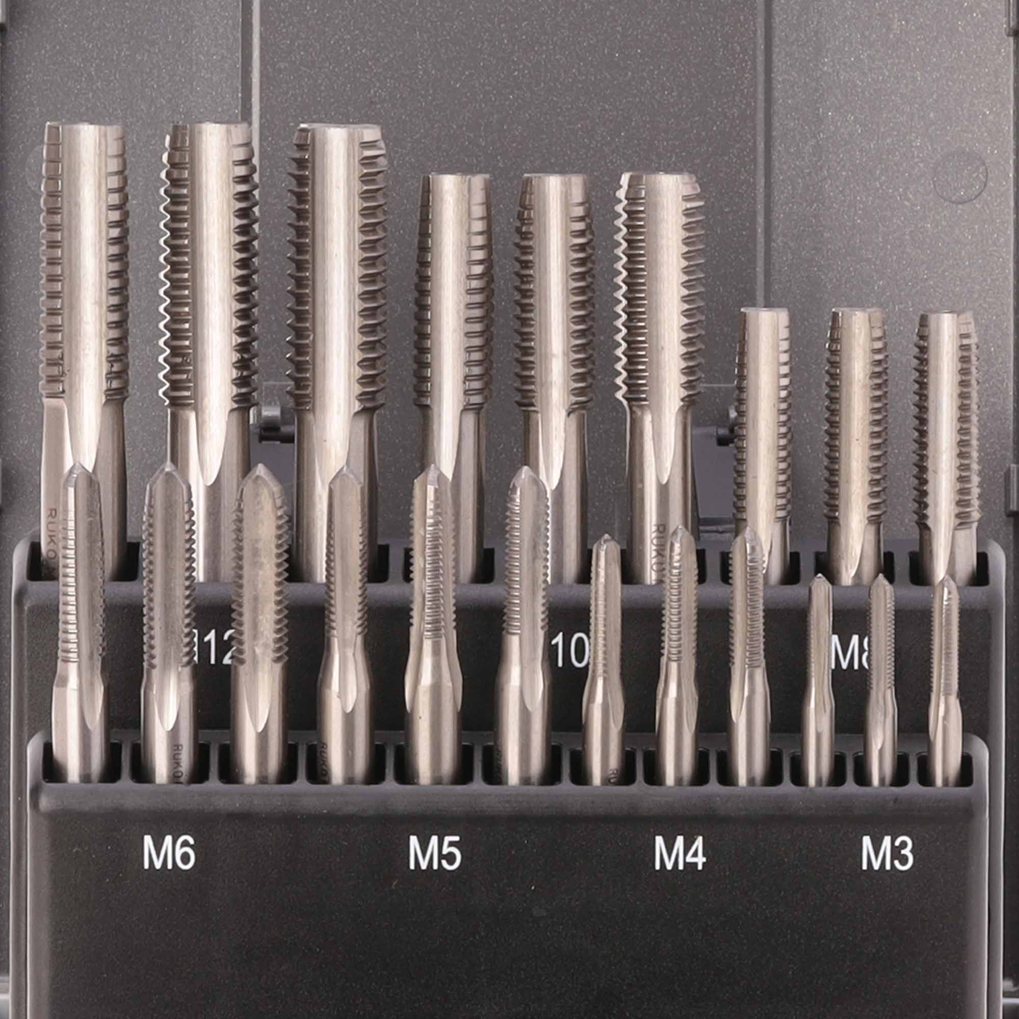 Набор комплектных метчиков Ruko M3-M12 HSS-G DIN352 21пр 245001RO