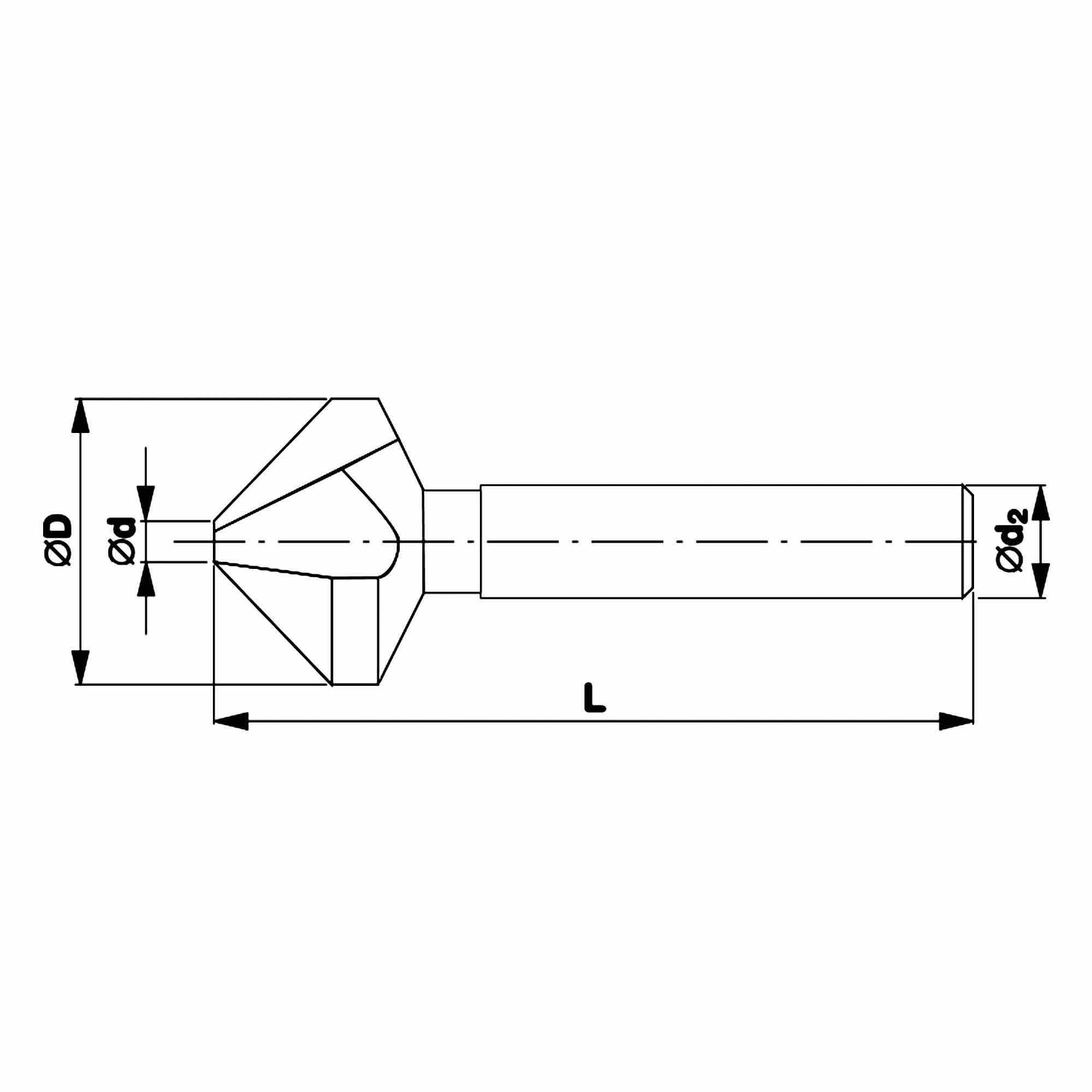 Зенковка по металлу H-Tools 90° 16,0мм HSSE-Co5 745160EHT
