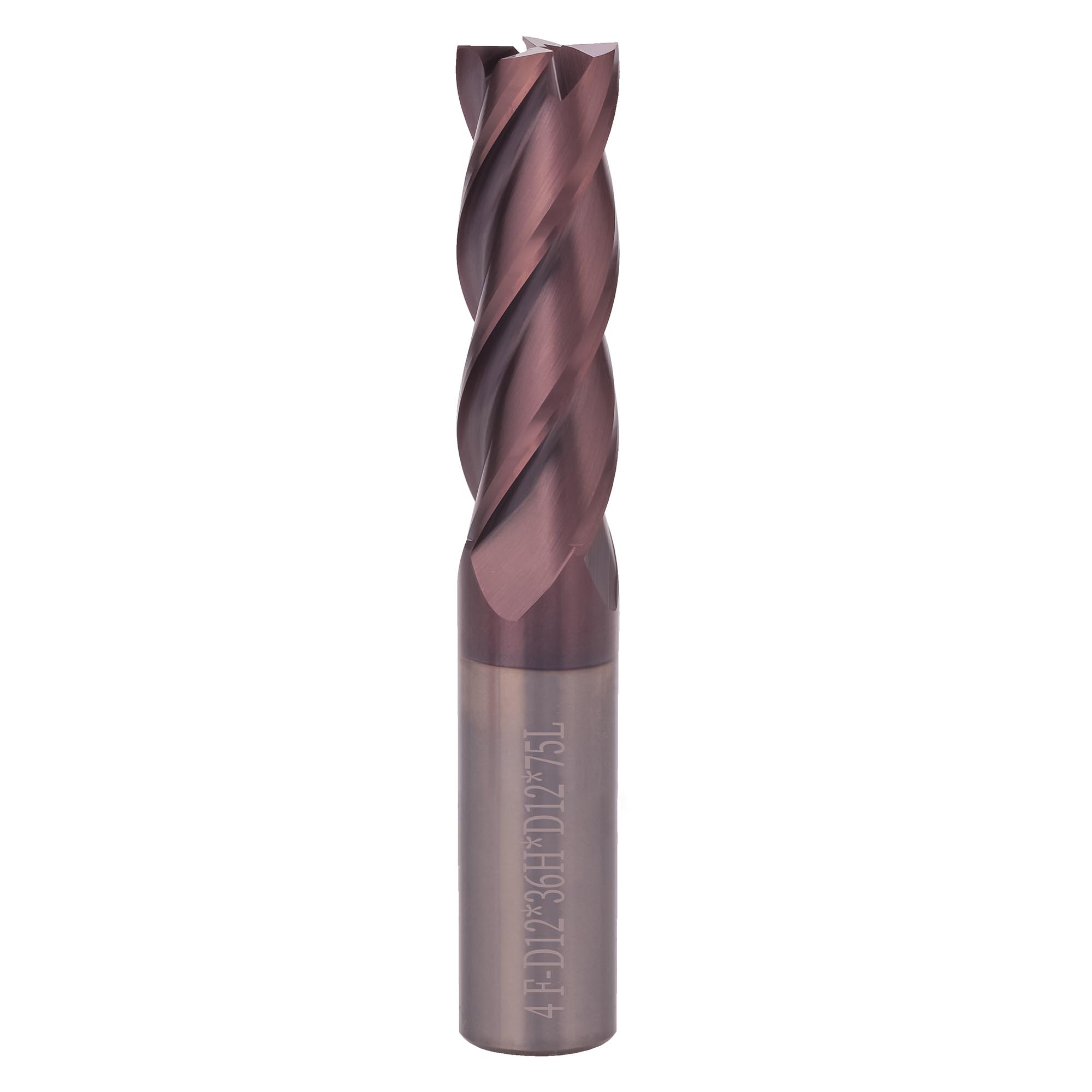 Фреза твердосплавная по металлу H-Tools 12x75/36мм d12 4z 55HRC P20 TiALN 19941-120