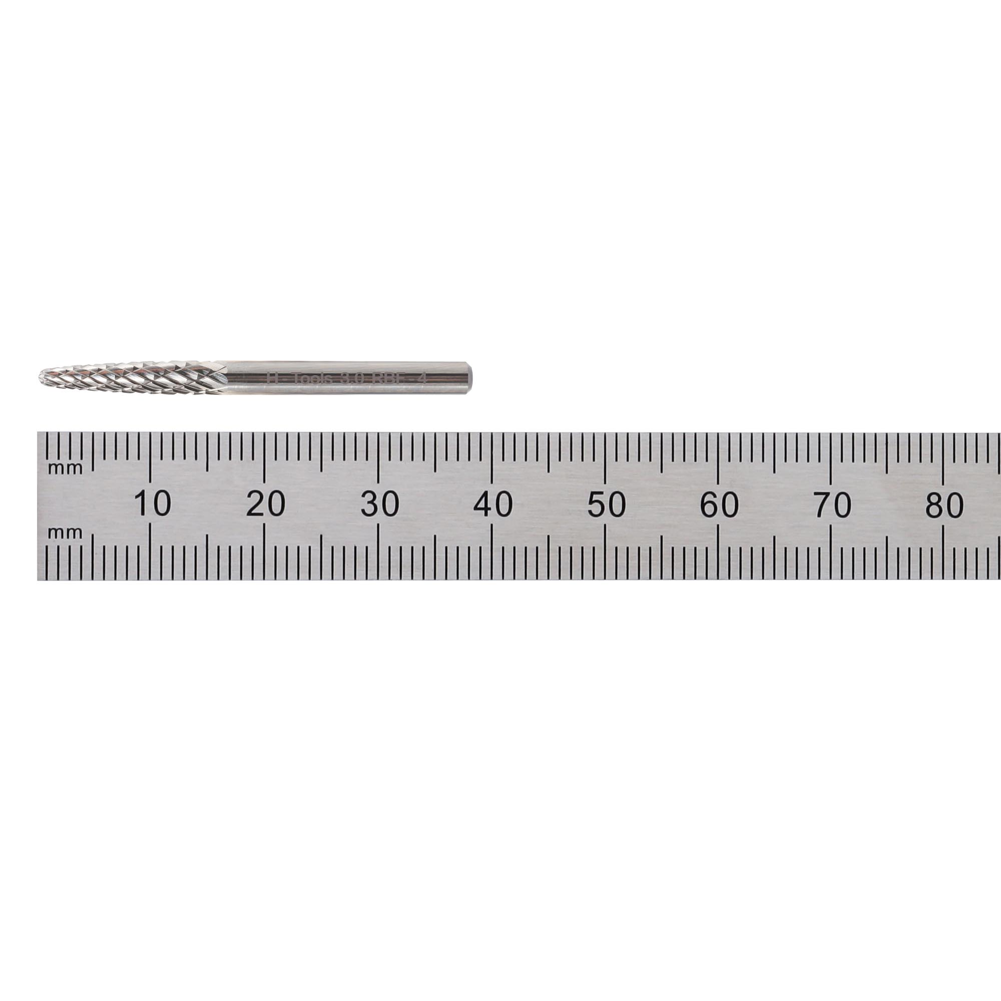 Бор-фреза твердосплавная H-Tools F(RBF) 3,0x7x37x3мм HM 116050HT