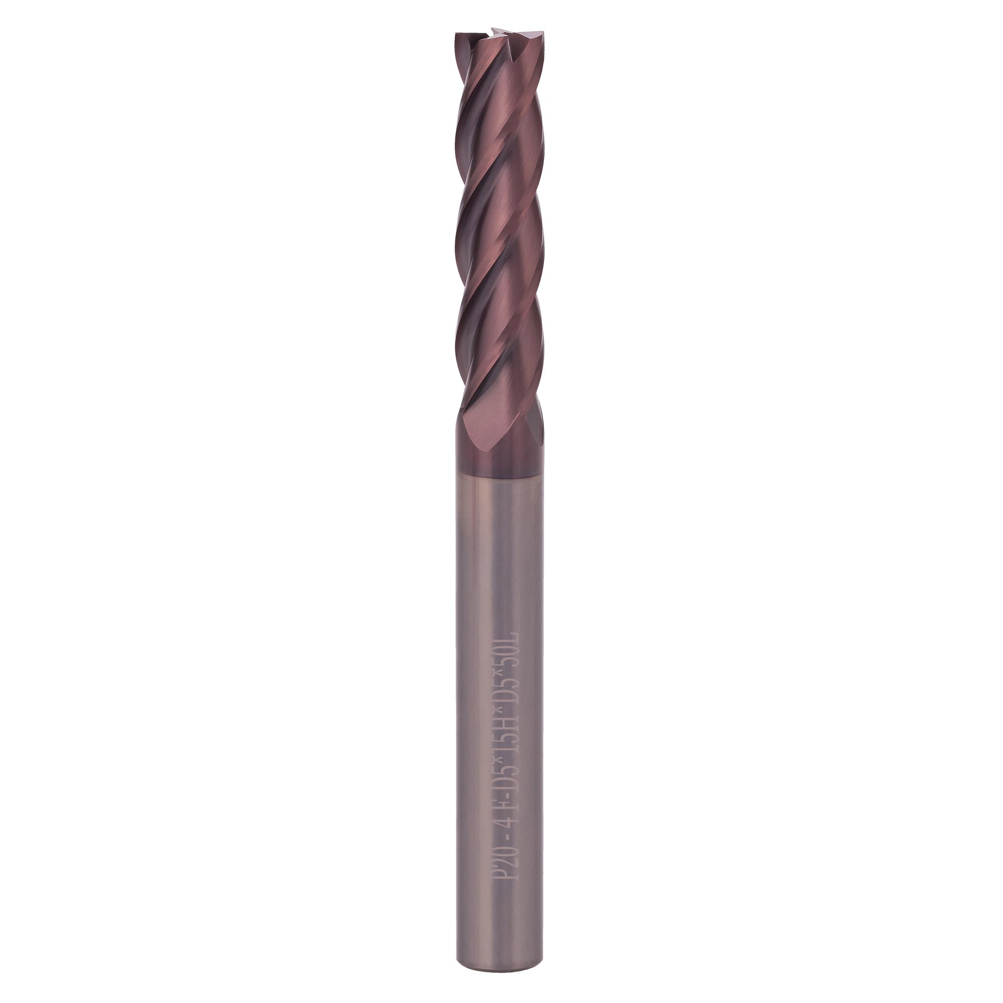 Фреза твердосплавная по металлу H-Tools 5,0x50/15мм d05 4z 55HRC P20 TiALN 19941-050-d05