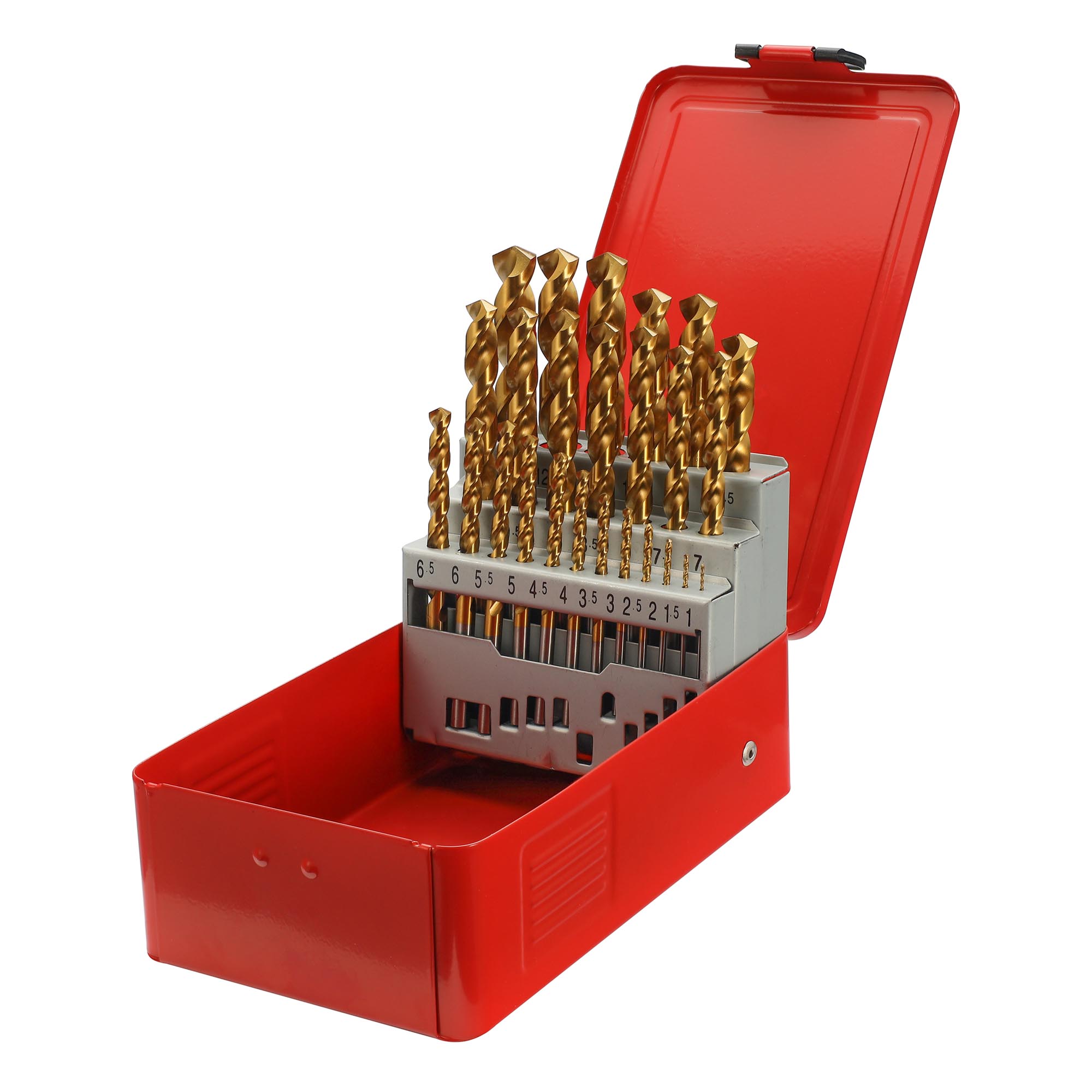 Набор сверл по металлу H-Tools Pro 1-13мм 25шт HSSE-Co5 TiN 130° DIN338 215215TPRO
