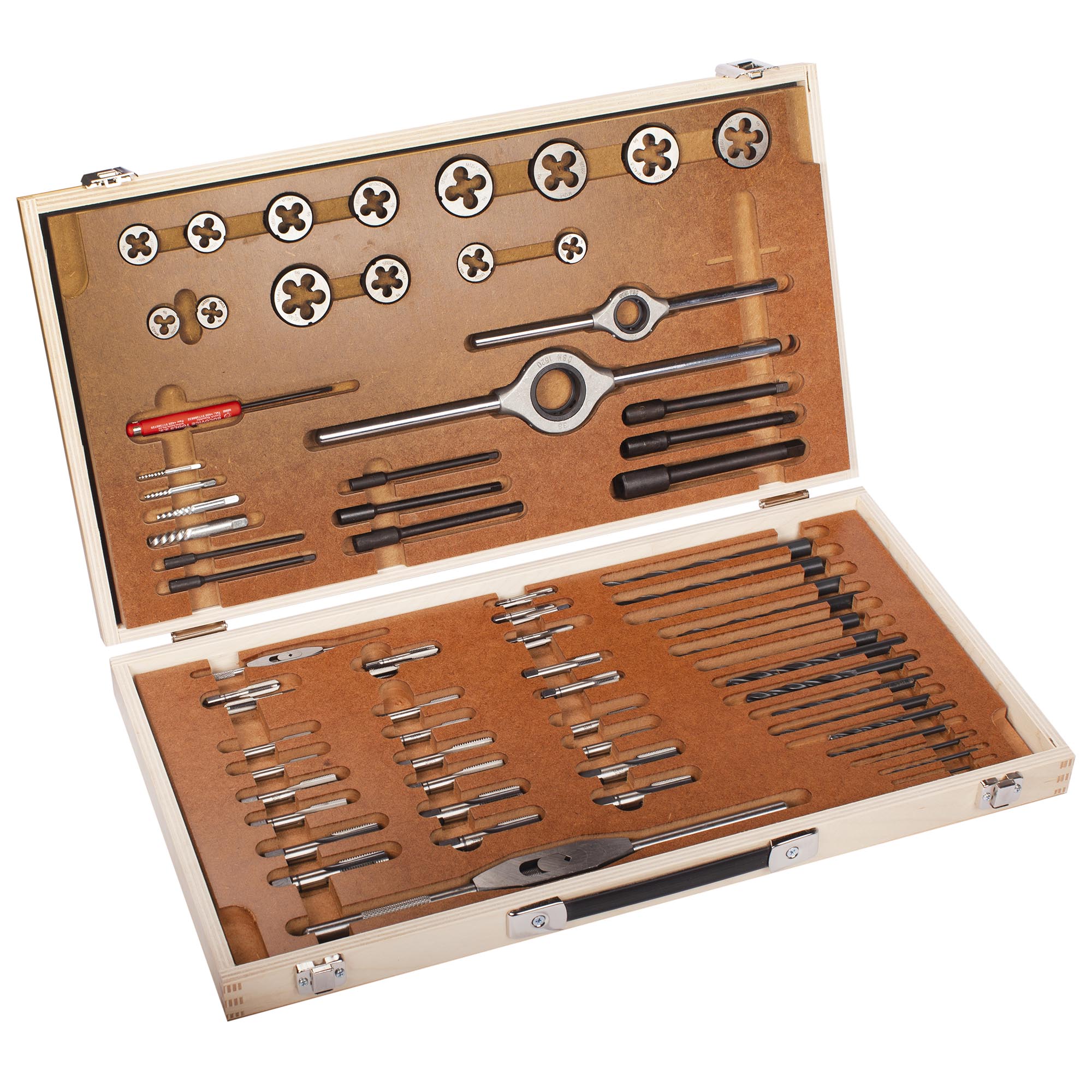 Набор метчиков и плашек Bucovice Tools MF4-MF14 115CrV3 76пр 310141