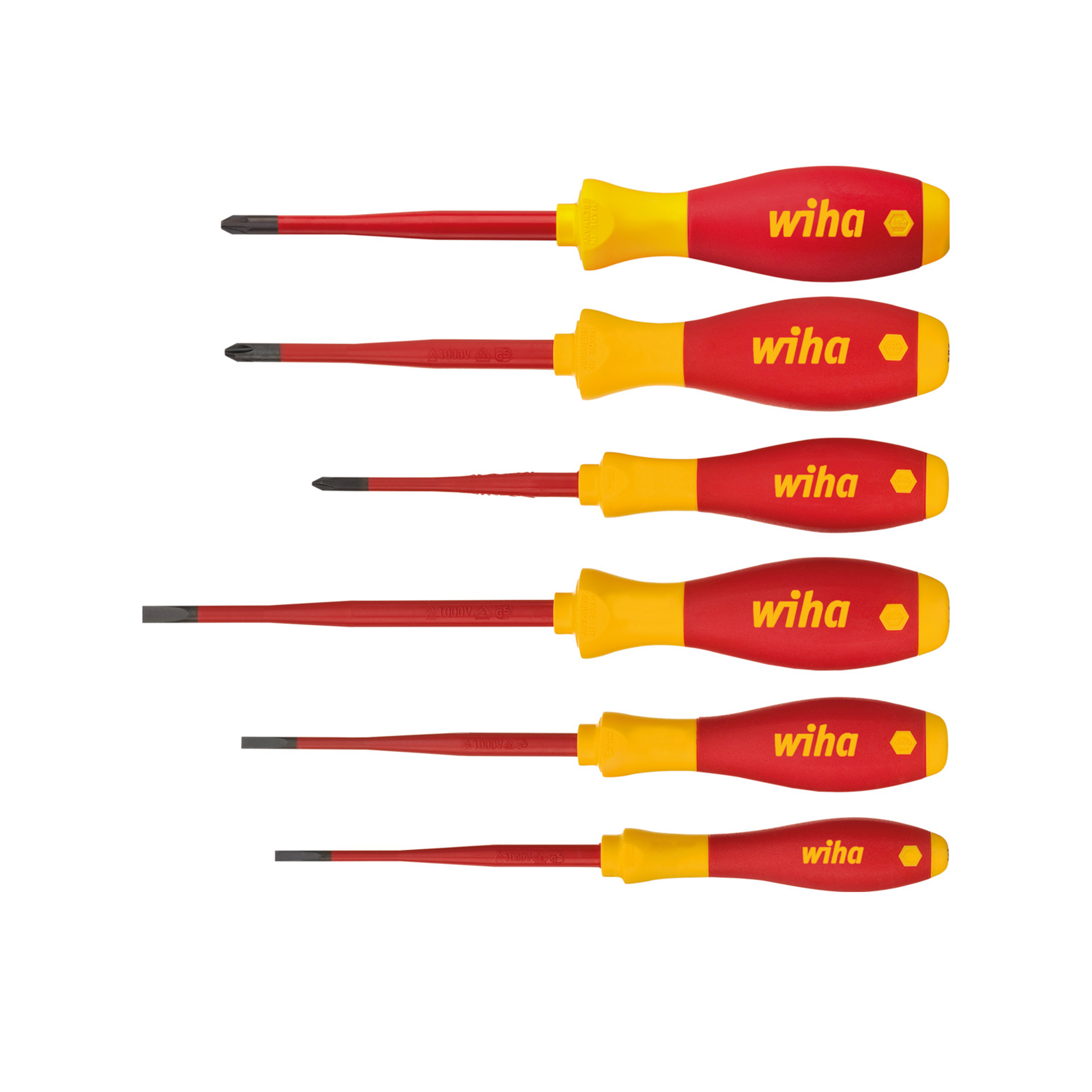 Набор отверток диэлектрических SoftFinish Electric SlimFix 6пр Wiha 3201 38362