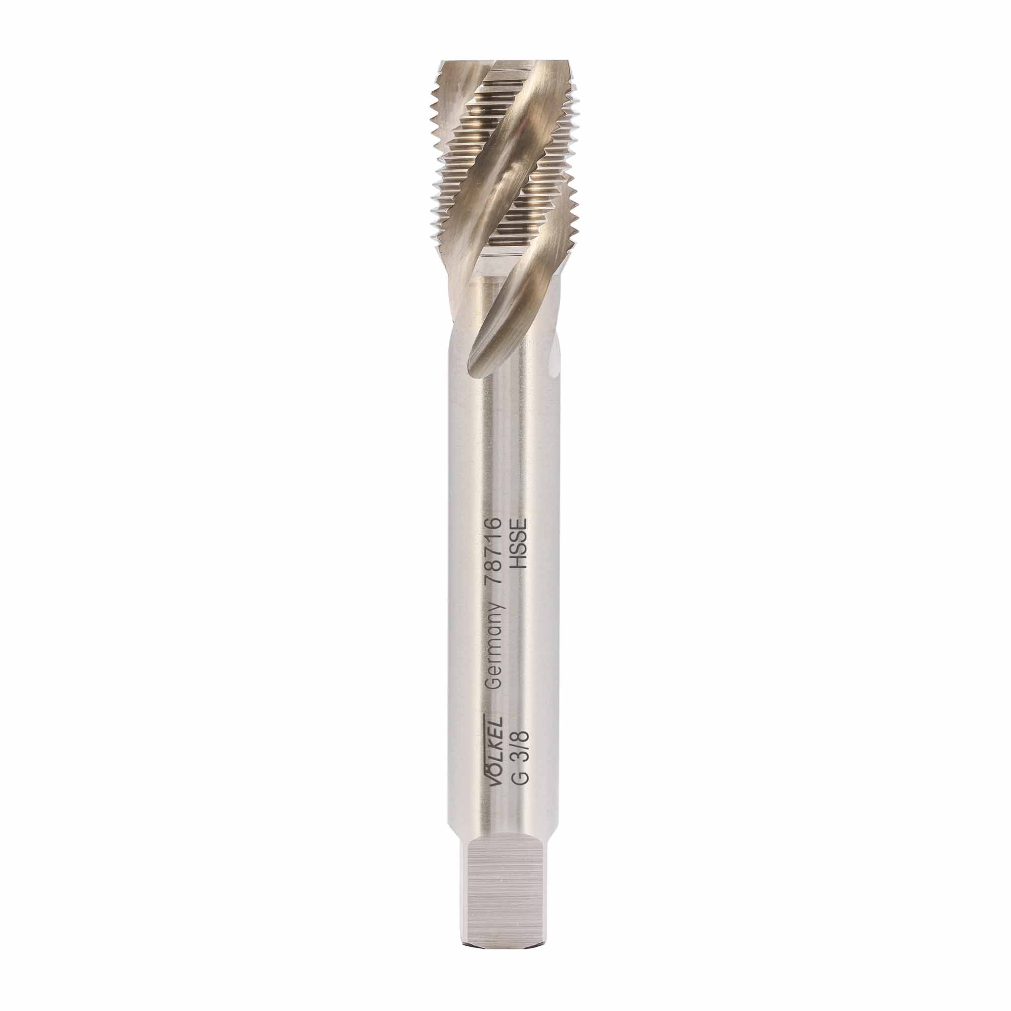 Метчик винтовой машинный Volkel HSSE DIN5156 трубная резьба G 3/8"-19 78716